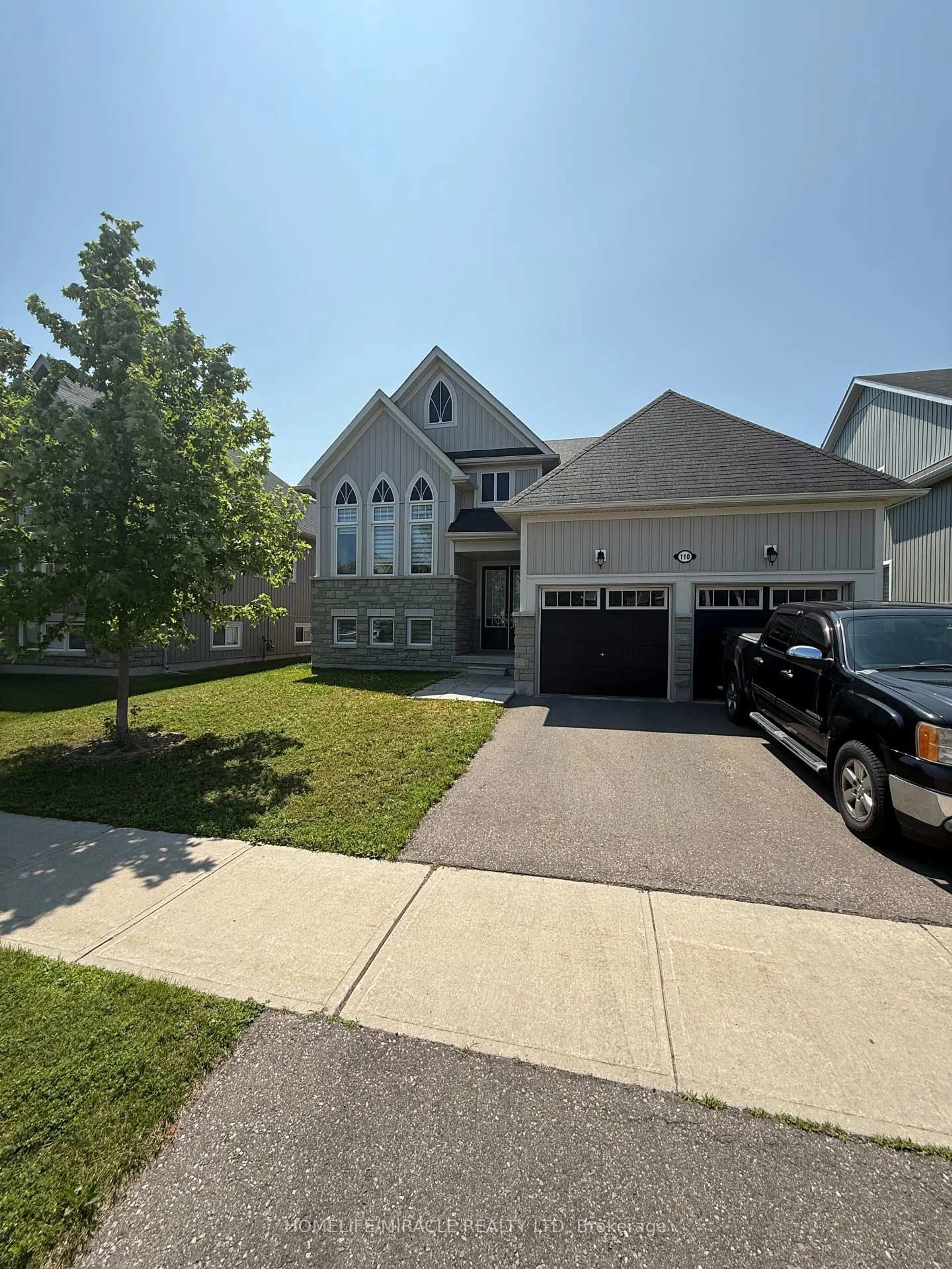 Home with vinyl exterior material, street for 110 Allegra Dr, Wasaga Beach Ontario L9Z 0H2