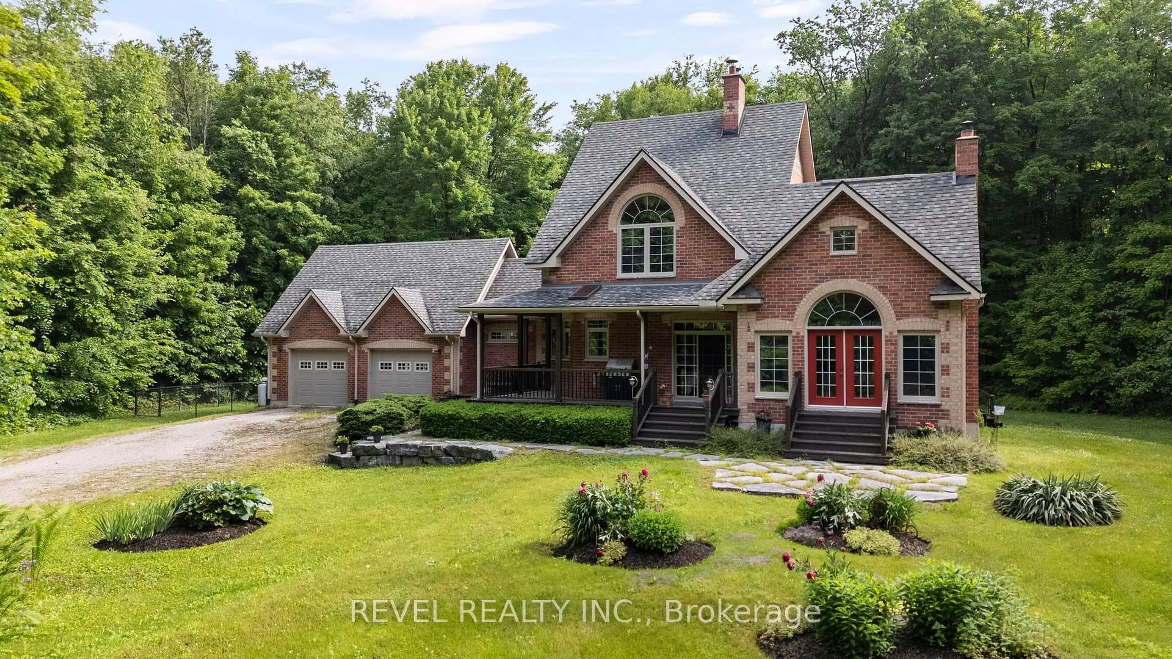 A pic from outside/outdoor area/front of a property/back of a property/a pic from drone, water/lake/river/ocean view for 1385 Baseline Rd, Springwater Ontario L0L 2K0