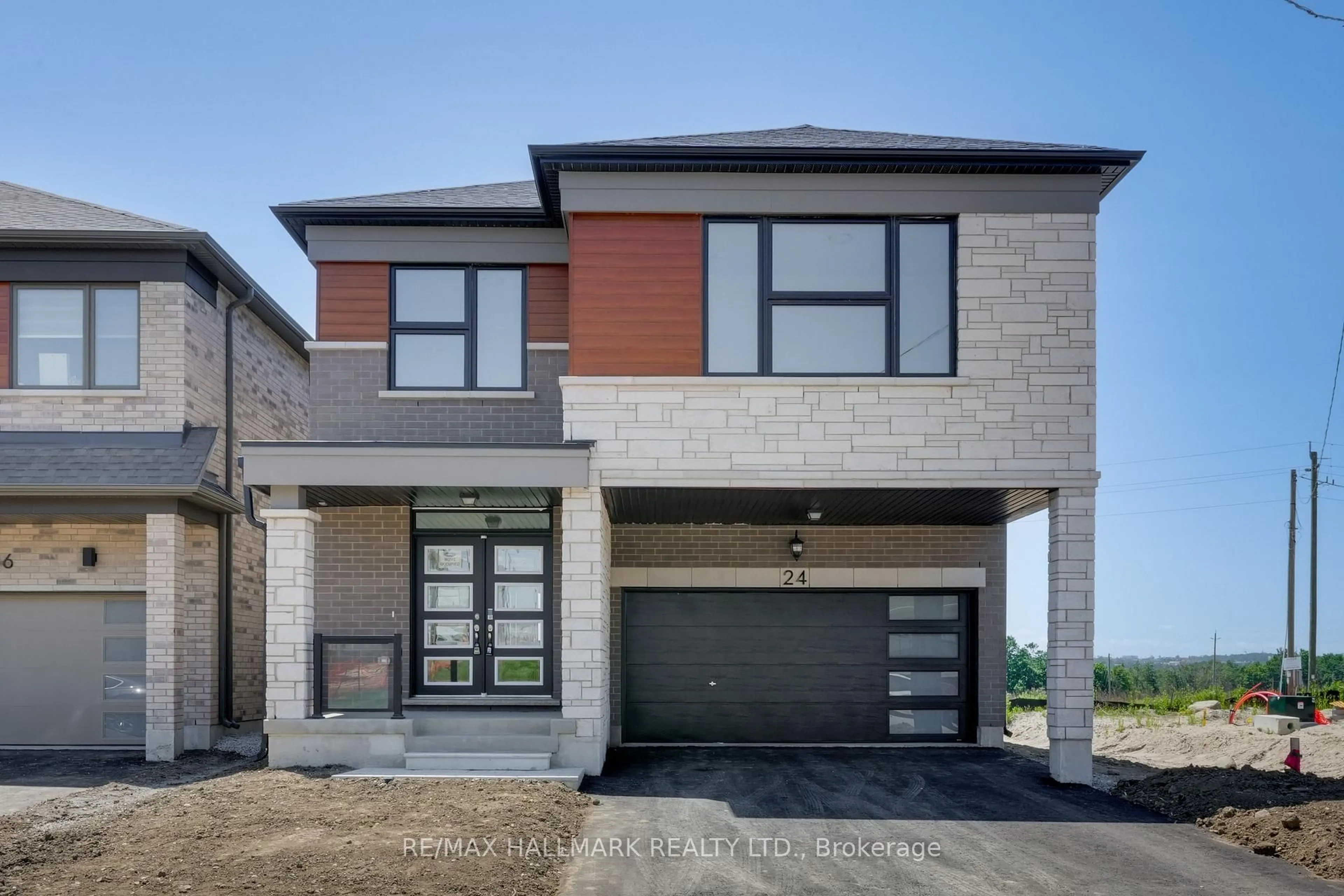 Home with brick exterior material, street for 24 Yorkshire Dr, Barrie Ontario L9J 1A8