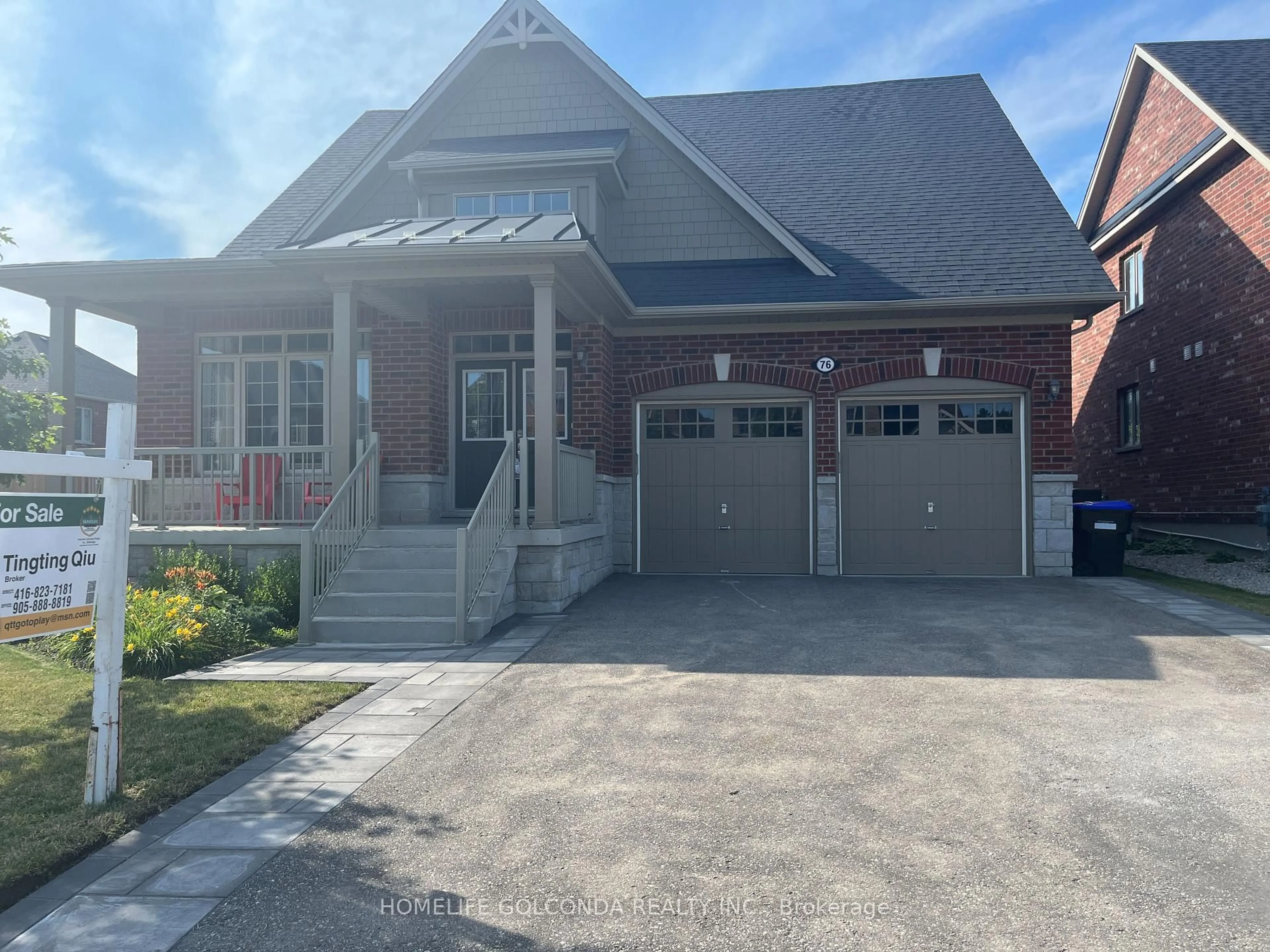 Home with brick exterior material, street for 76 Victoria Wood Ave, Springwater Ontario L9X 1Z8