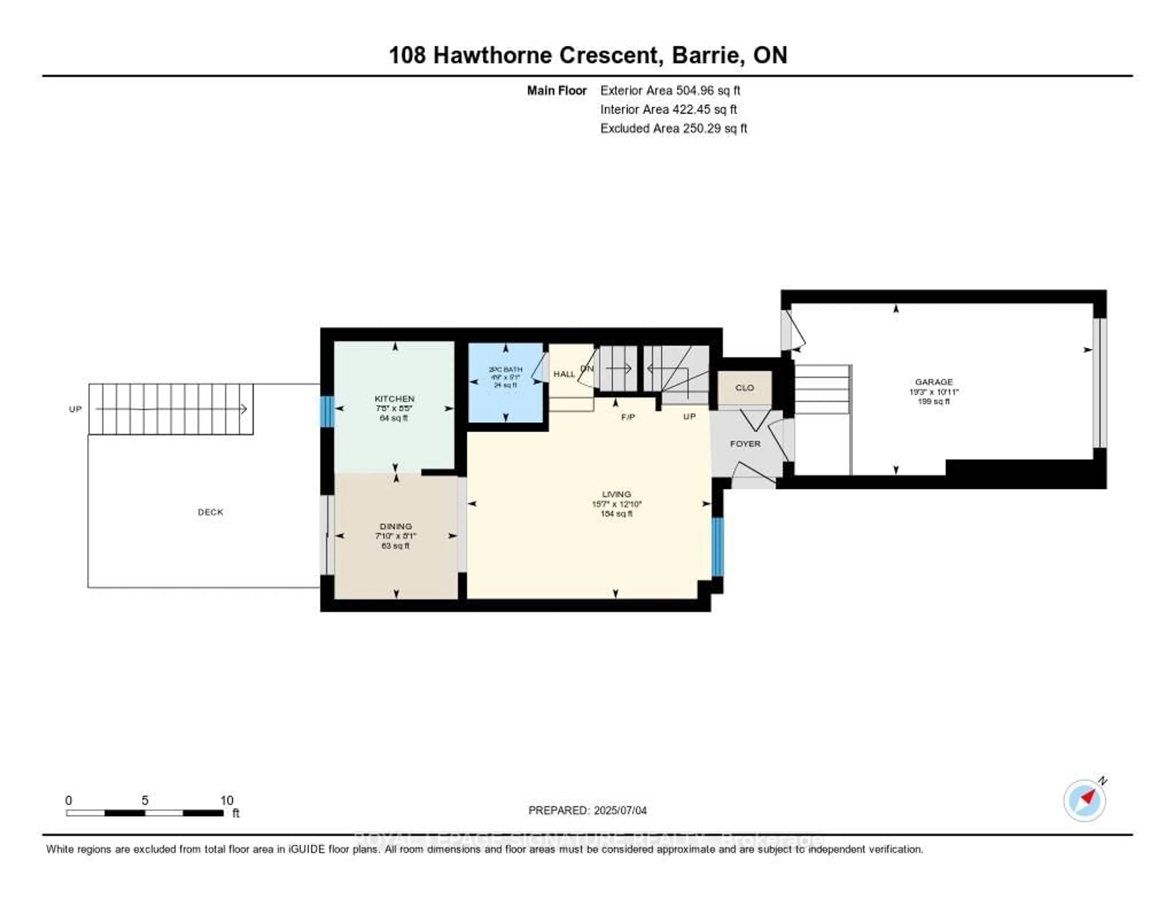 Floor plan for 108 Hawthorne Cres, Barrie Ontario L4N 9Y9