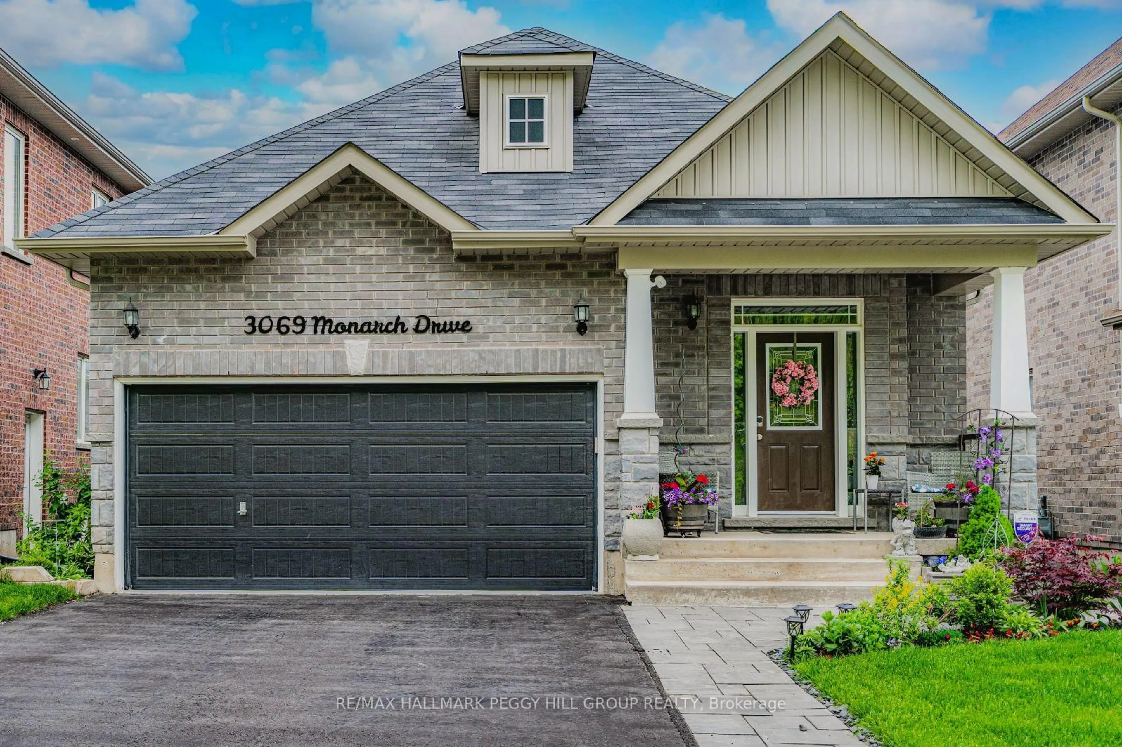 Home with brick exterior material, street for 3069 Monarch Dr, Orillia Ontario L3V 8K3