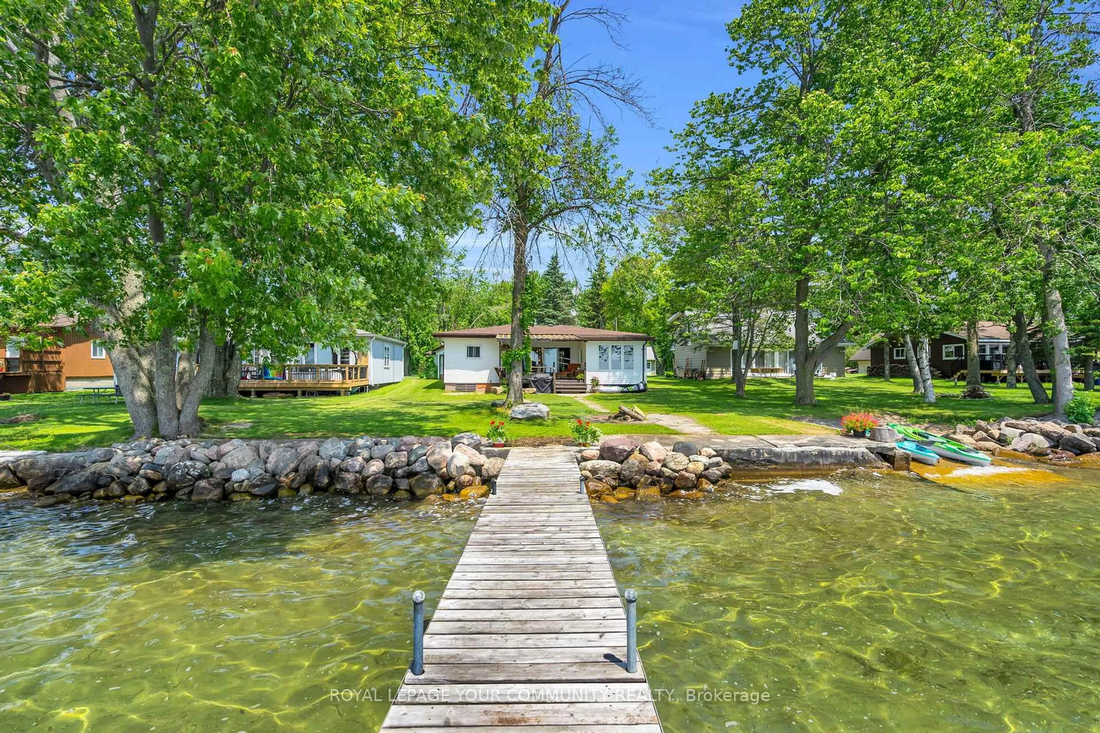 Patio, water/lake/river/ocean view for 3324 Amilia Dr, Ramara Ontario L0K 1B0