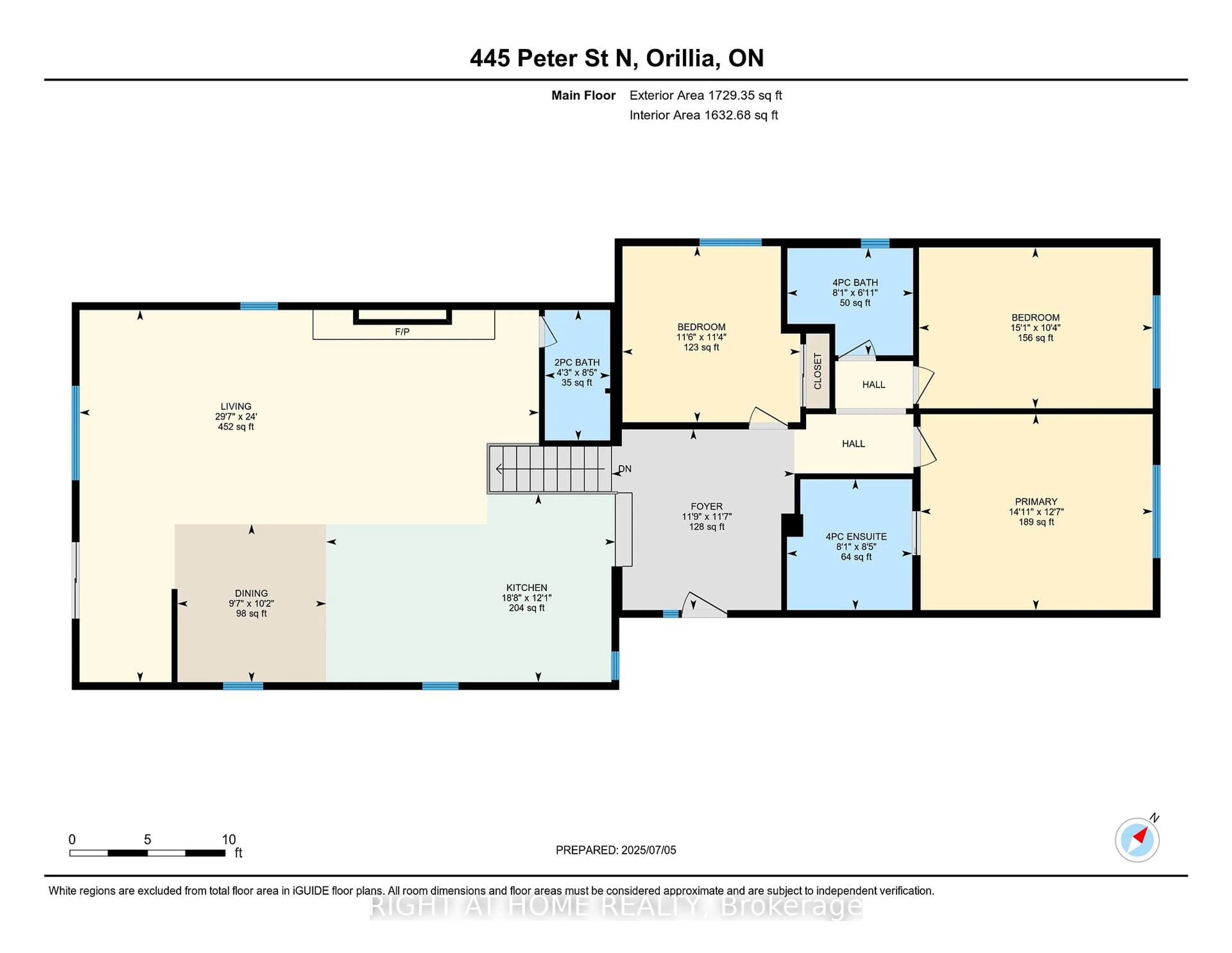 Floor plan for 445 Peter St, Orillia Ontario L3V 5A6