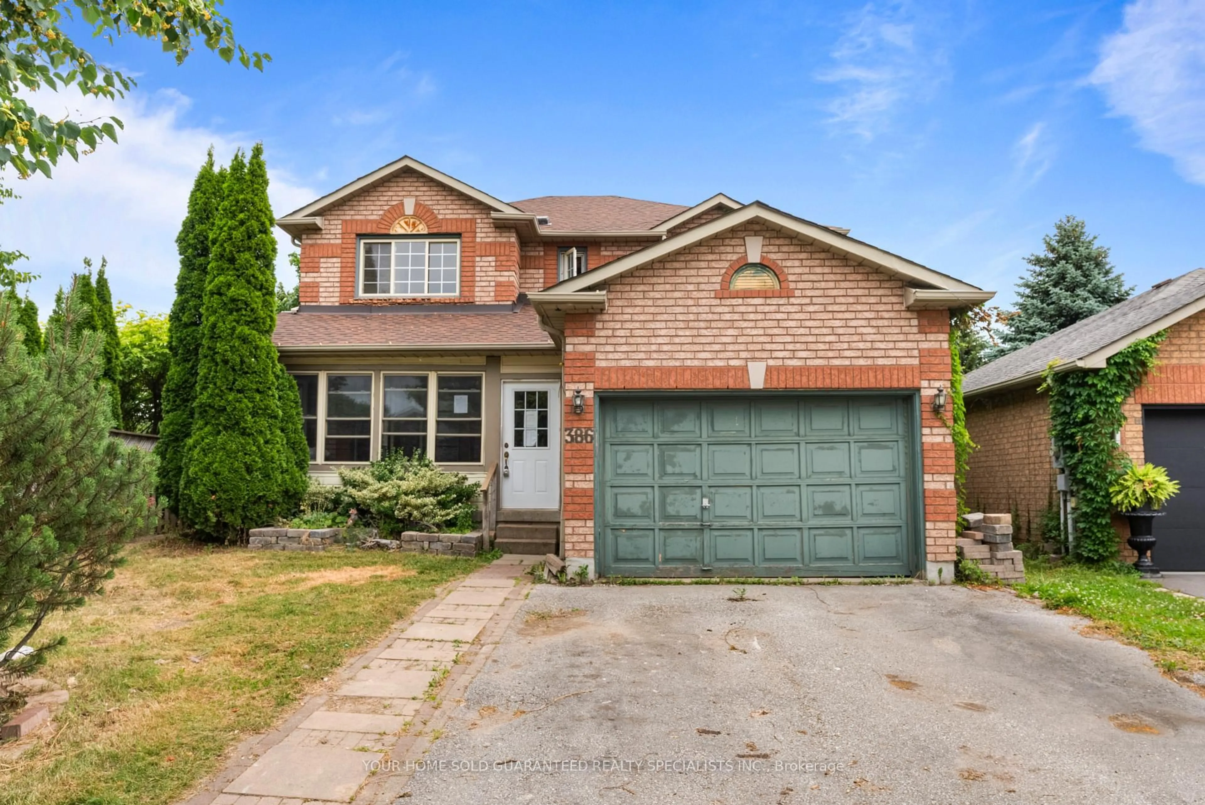 Home with brick exterior material, street for 386 Emms Dr, Barrie Ontario L4N 8J3