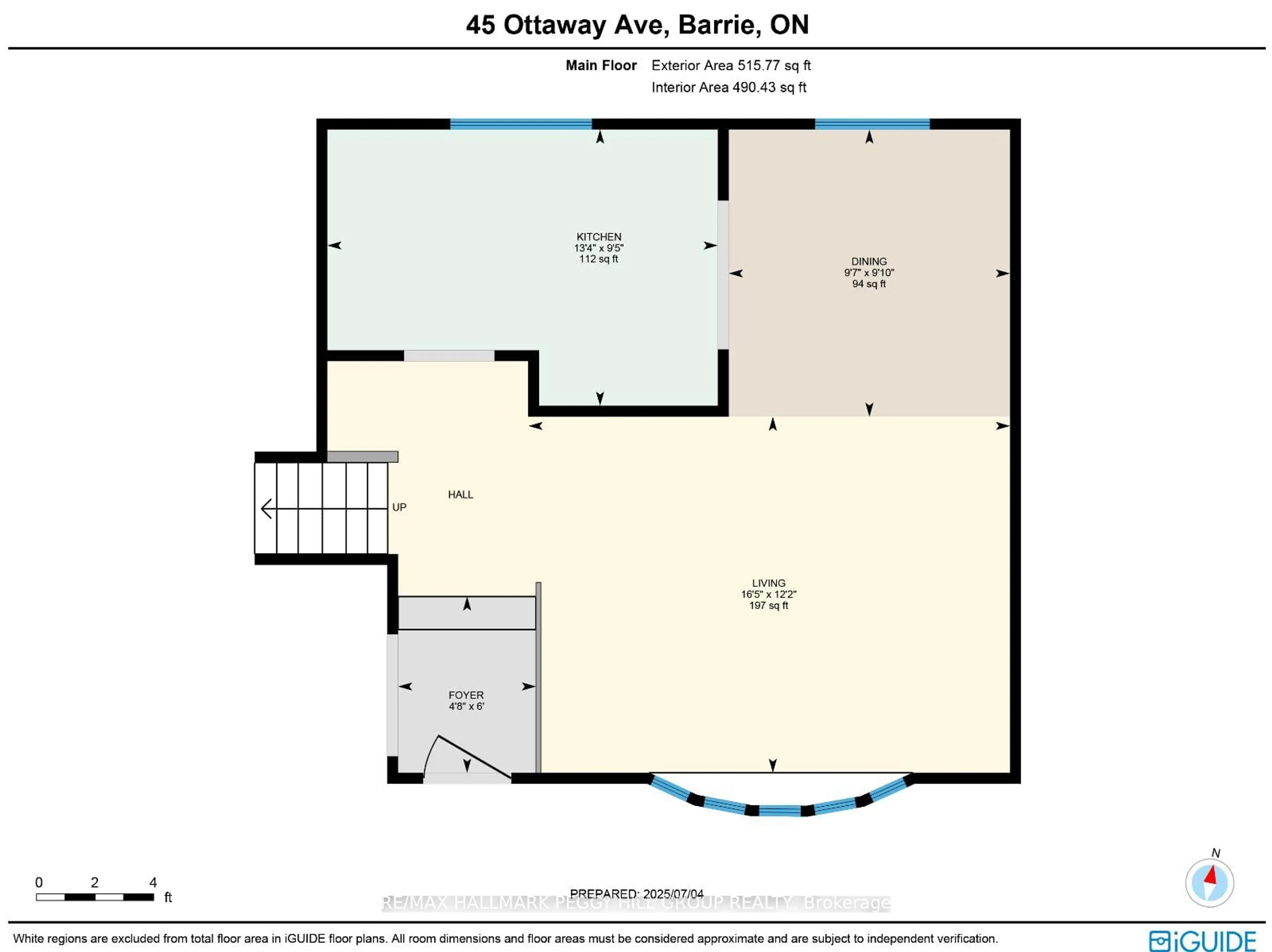 Floor plan for 45 Ottaway Ave, Barrie Ontario L4M 2W8