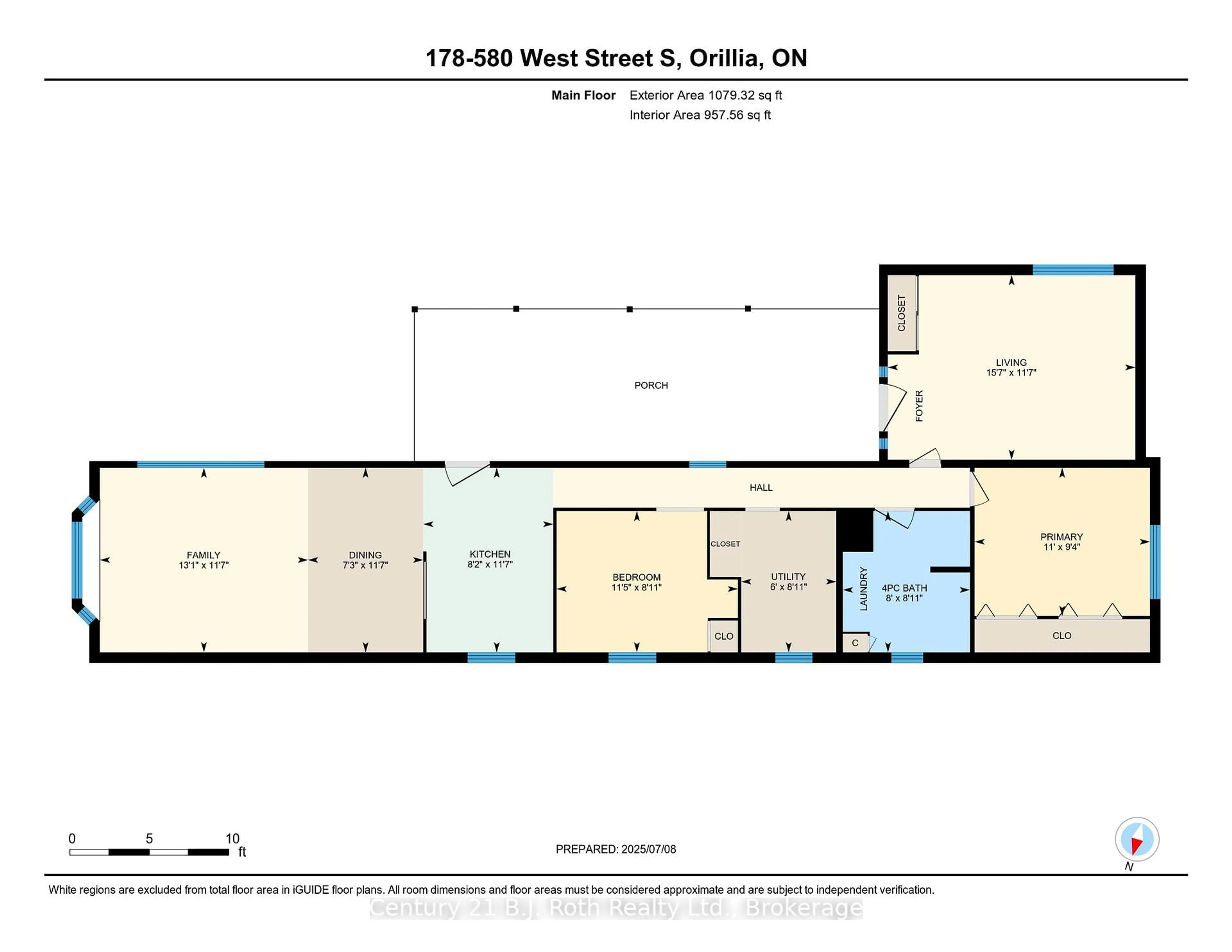 Floor plan for 580 West St #178, Orillia Ontario L3V 6L8