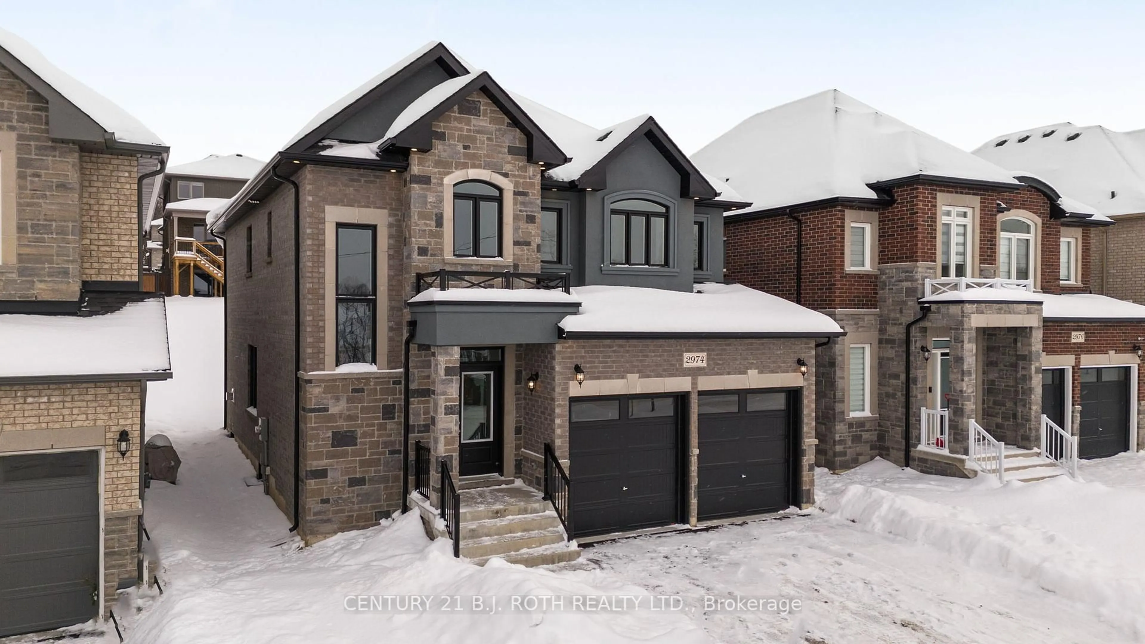 Home with brick exterior material, street for 2974 Monarch Dr, Orillia Ontario L3V 8M8