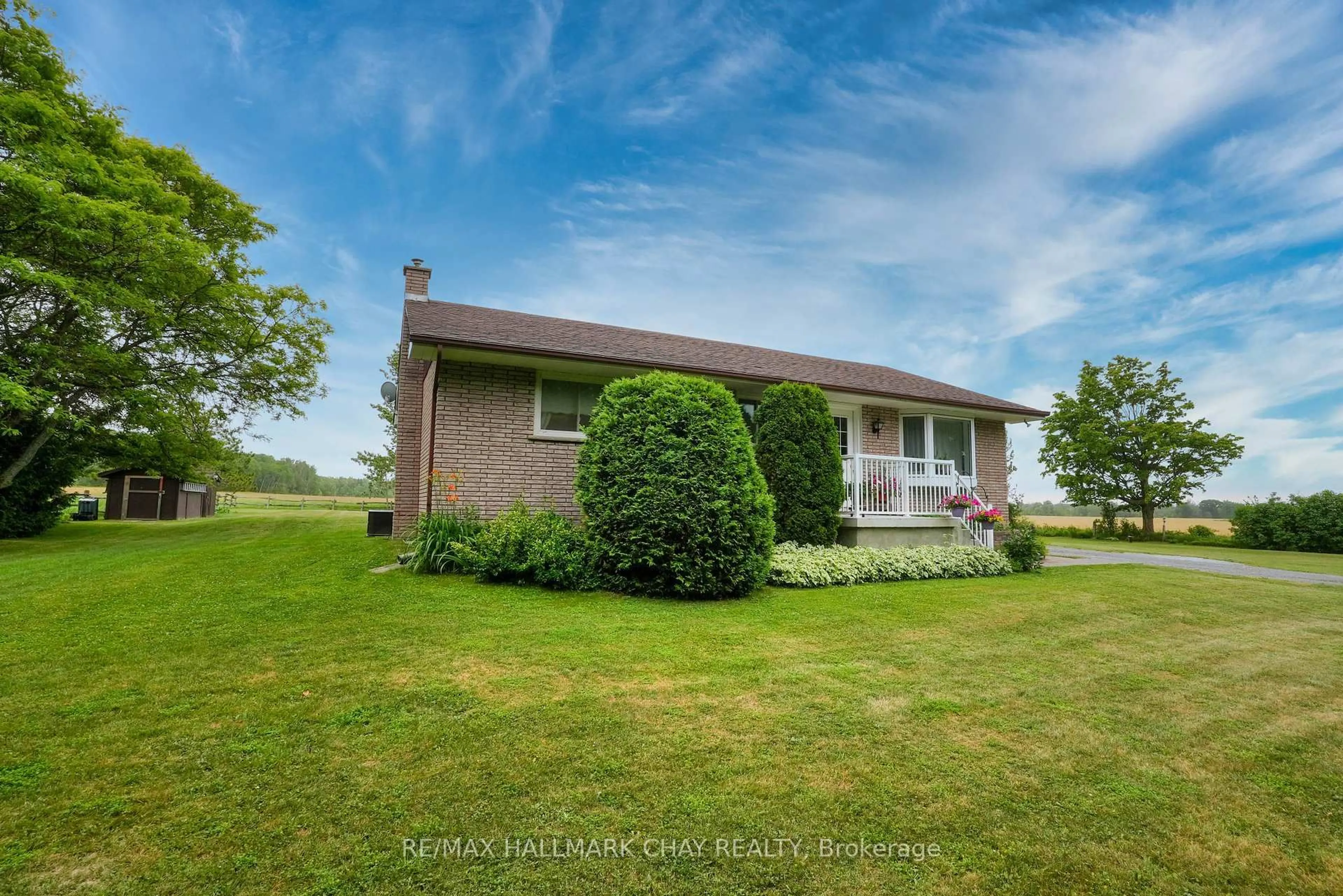 A pic from outside/outdoor area/front of a property/back of a property/a pic from drone, unknown for 1243 Flos Eight Rd, Springwater Ontario L0L 1P0