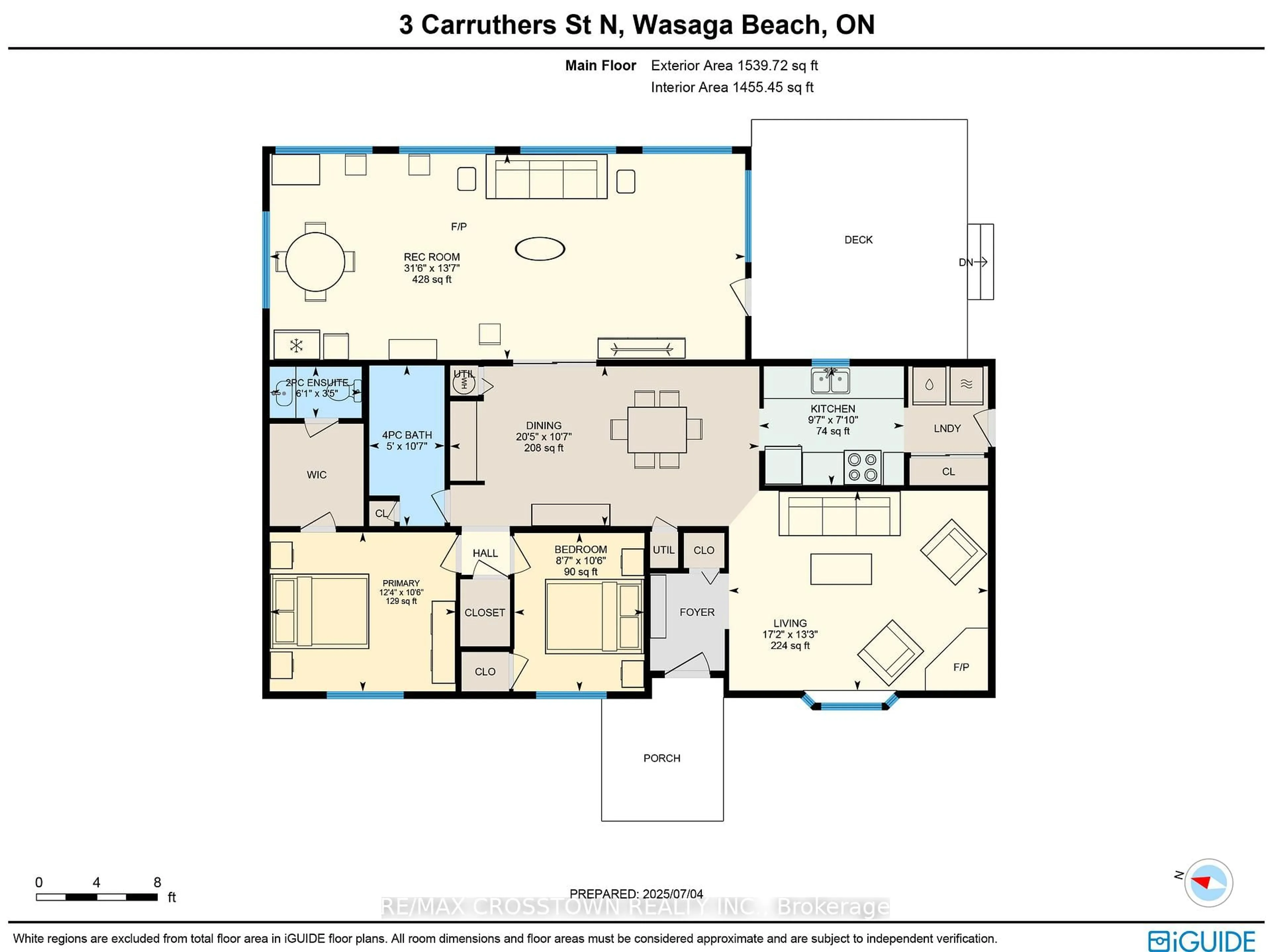 Floor plan for 3 Carruthers St, Wasaga Beach Ontario L9Z 1K2