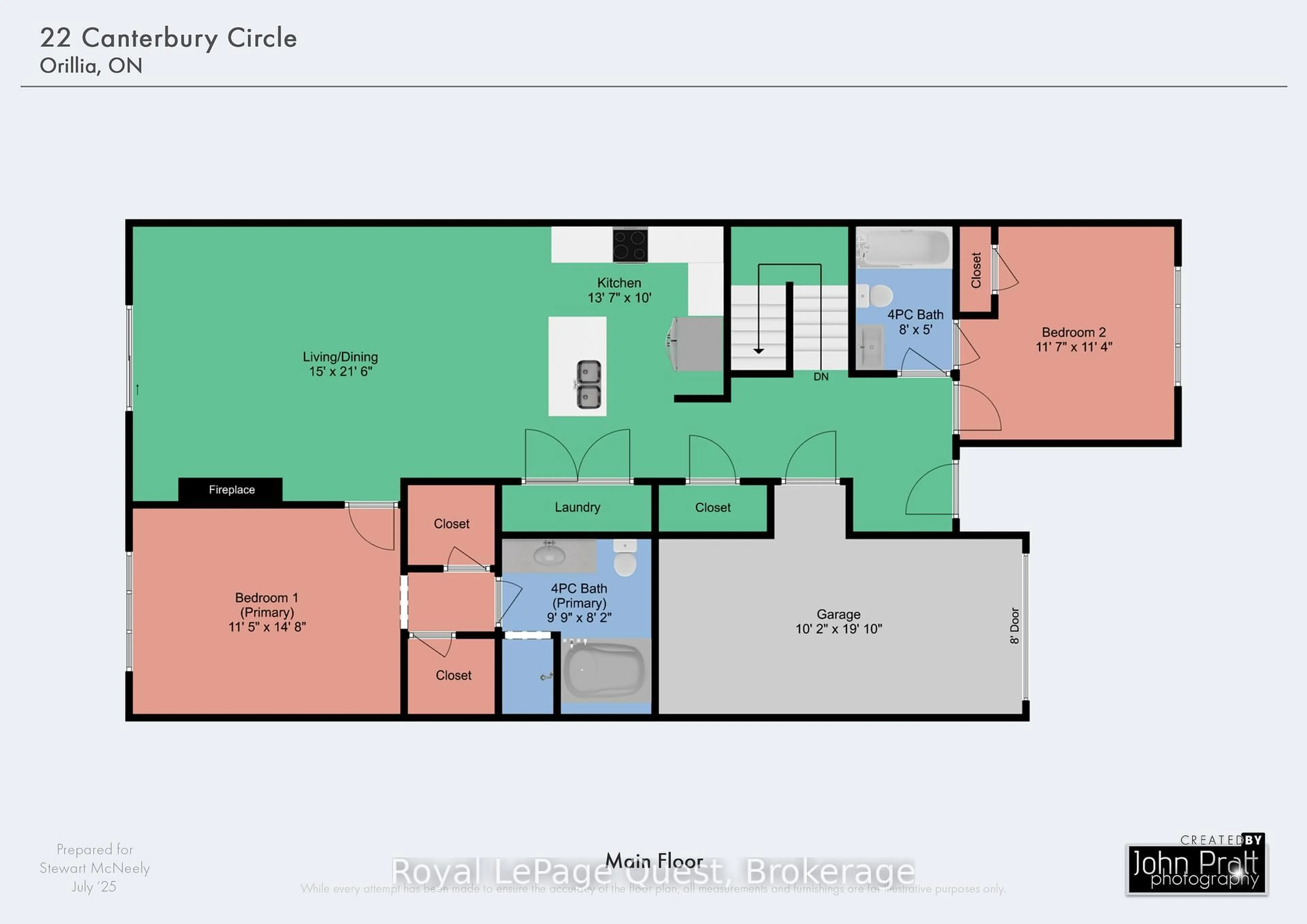 Floor plan for 22 Canterbury Circ, Orillia Ontario L3V 0C9