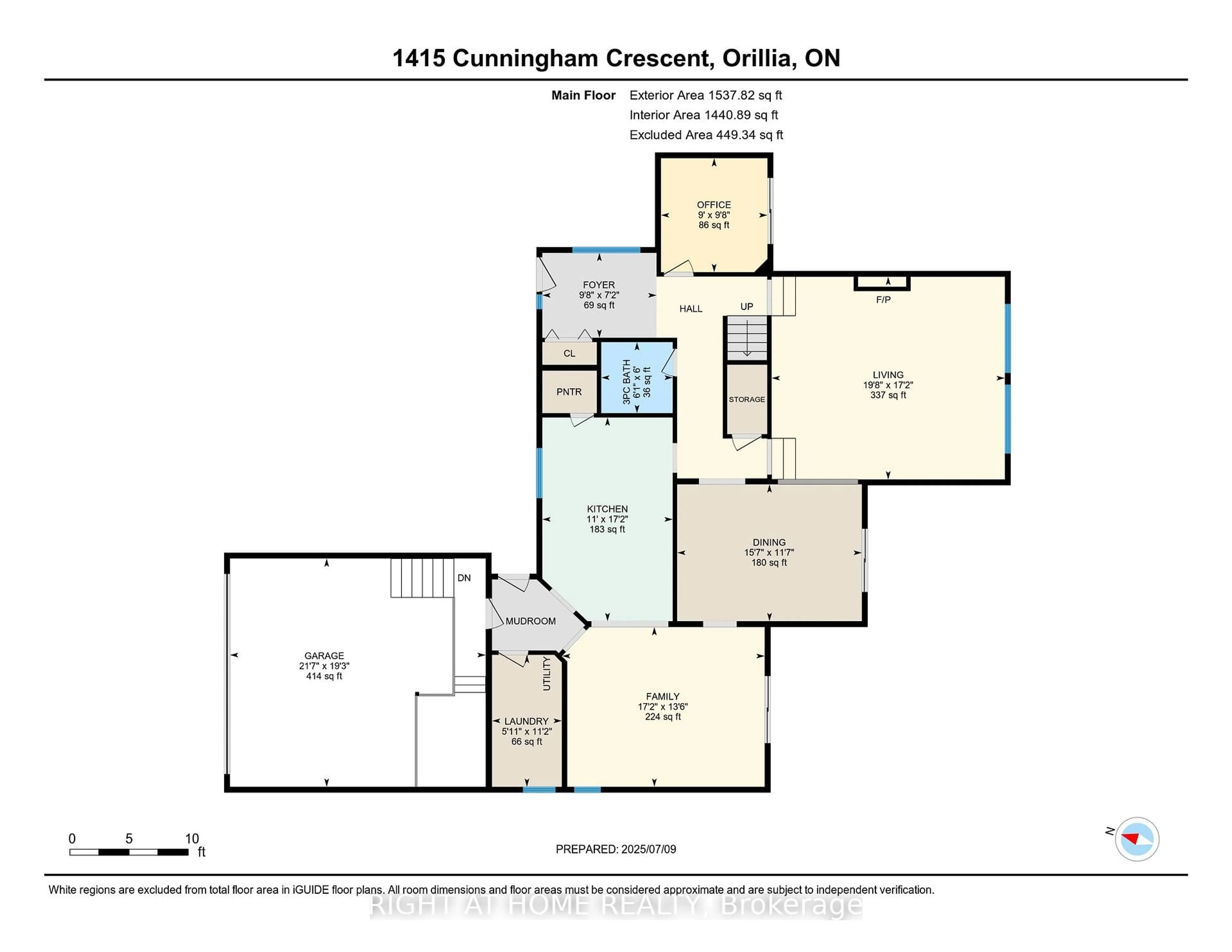 Floor plan for 1415 Cunningham Cres, Orillia Ontario L3V 7E1