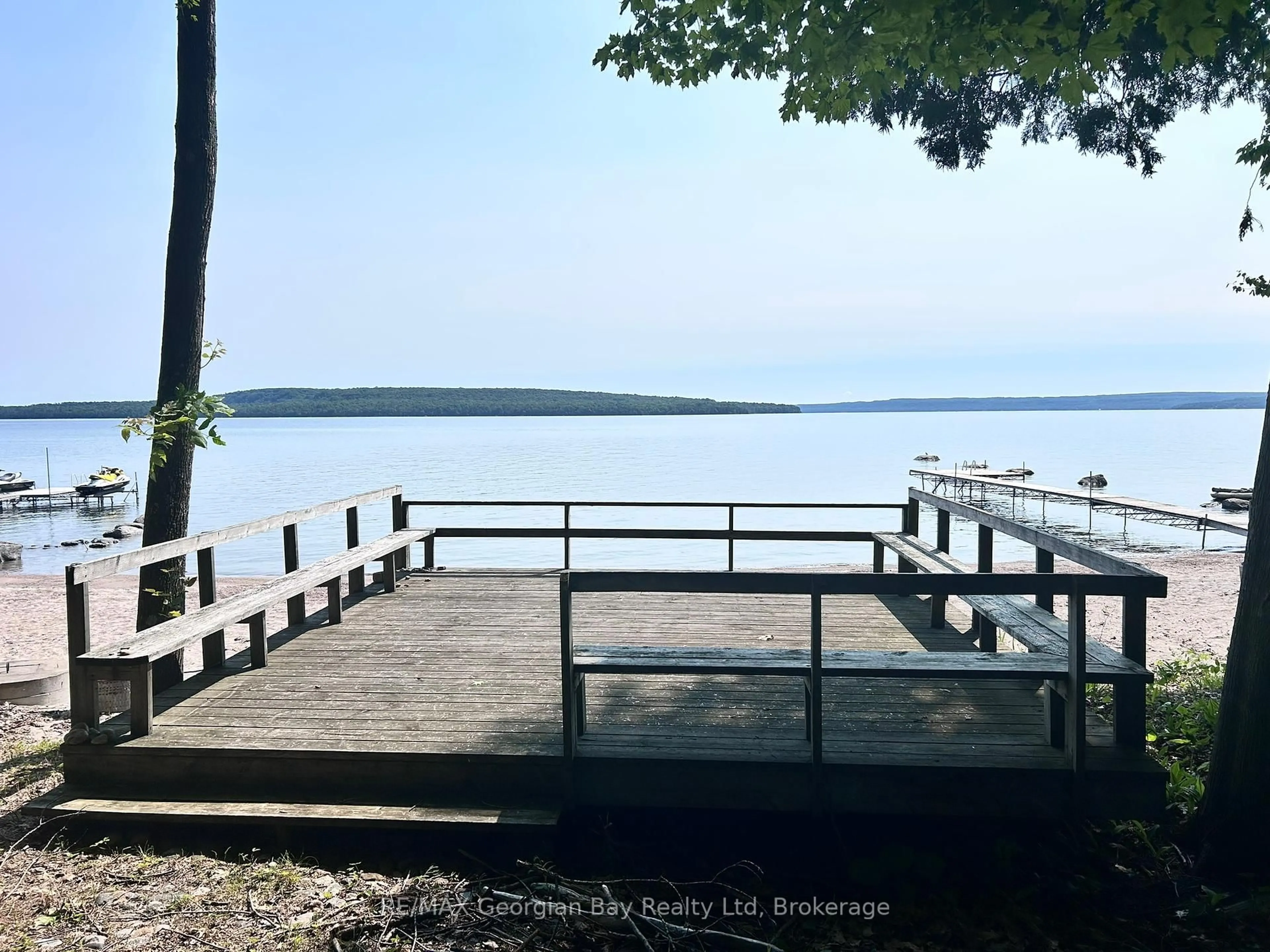 Patio, water/lake/river/ocean view for 127 Kchi Sin Miikan Rd, Christian Island 30 Ontario L9M 0A9