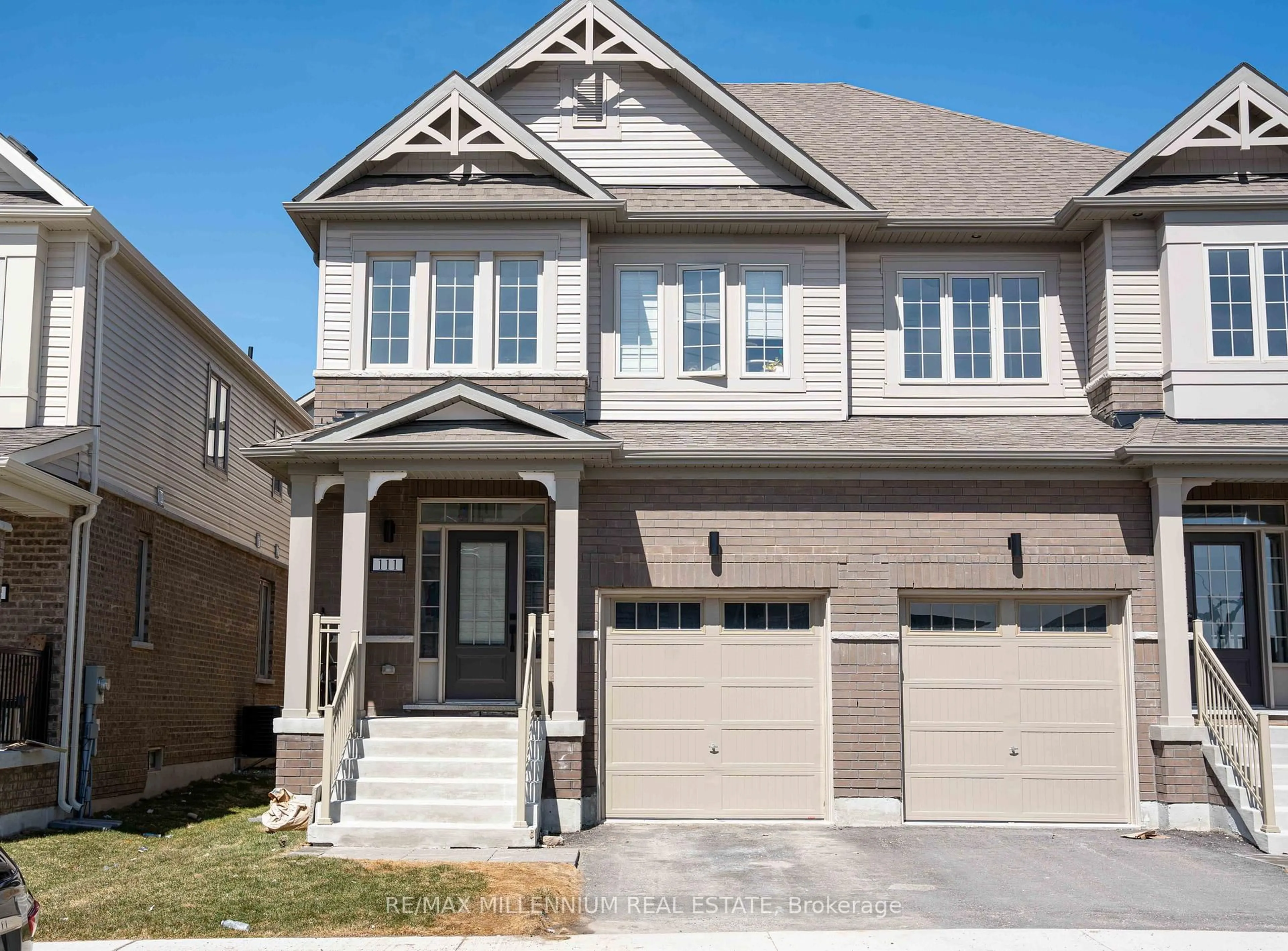 Home with brick exterior material, street for 111 Sagewood Ave, Barrie Ontario L9J 0K5