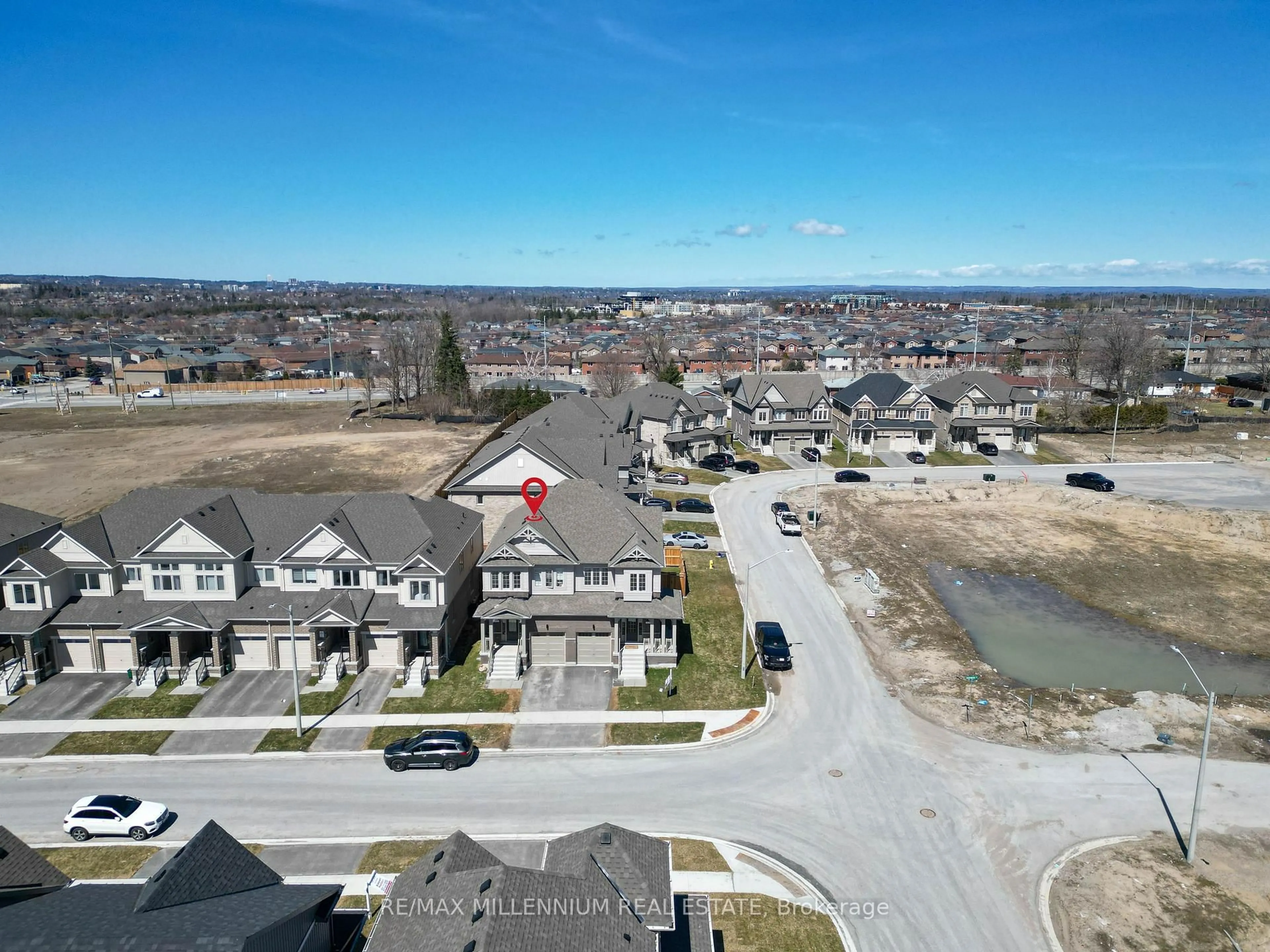 A pic from outside/outdoor area/front of a property/back of a property/a pic from drone, unknown for 111 Sagewood Ave, Barrie Ontario L9J 0K5
