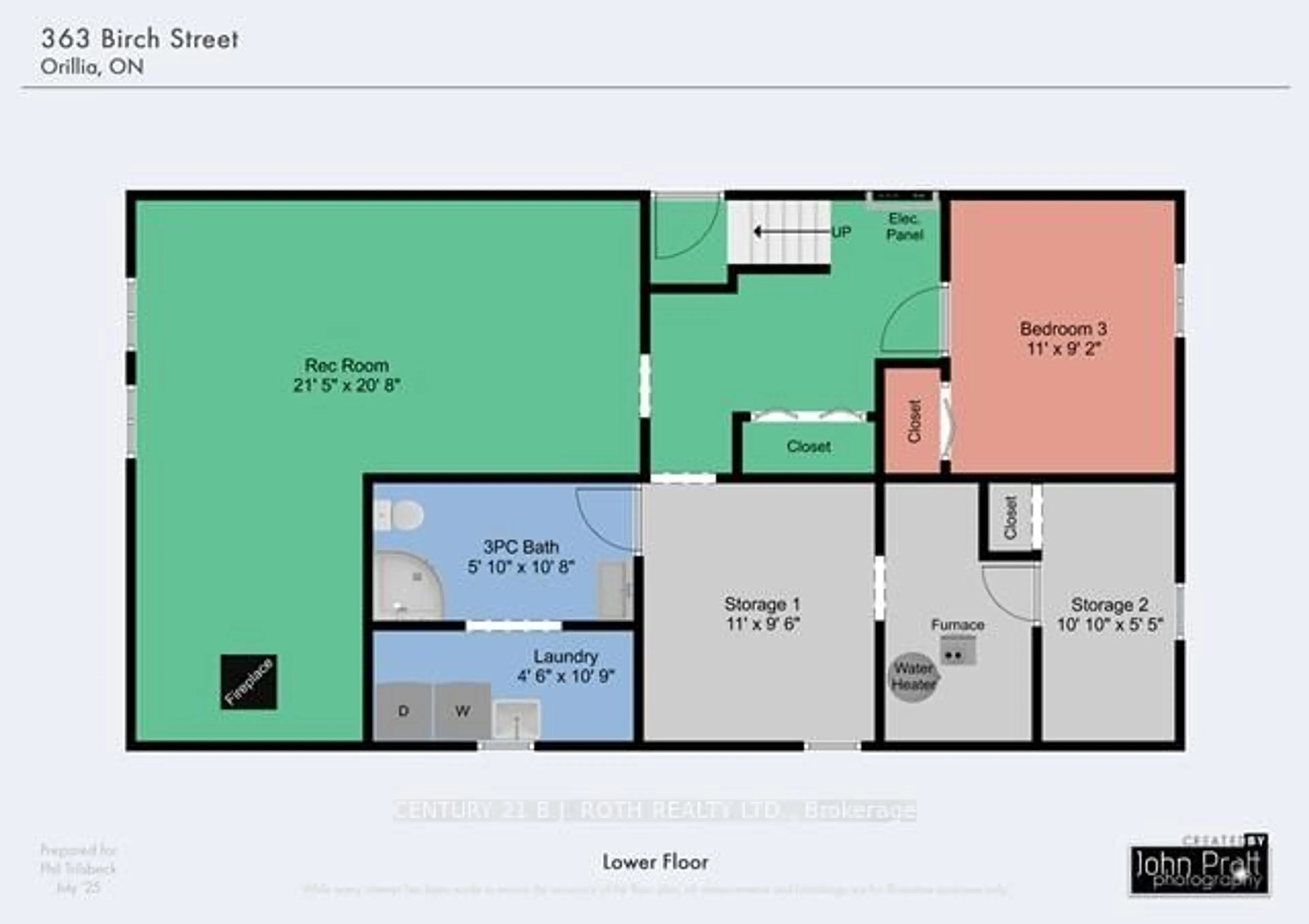 Floor plan for 363 Birch St, Orillia Ontario L3V 2P5