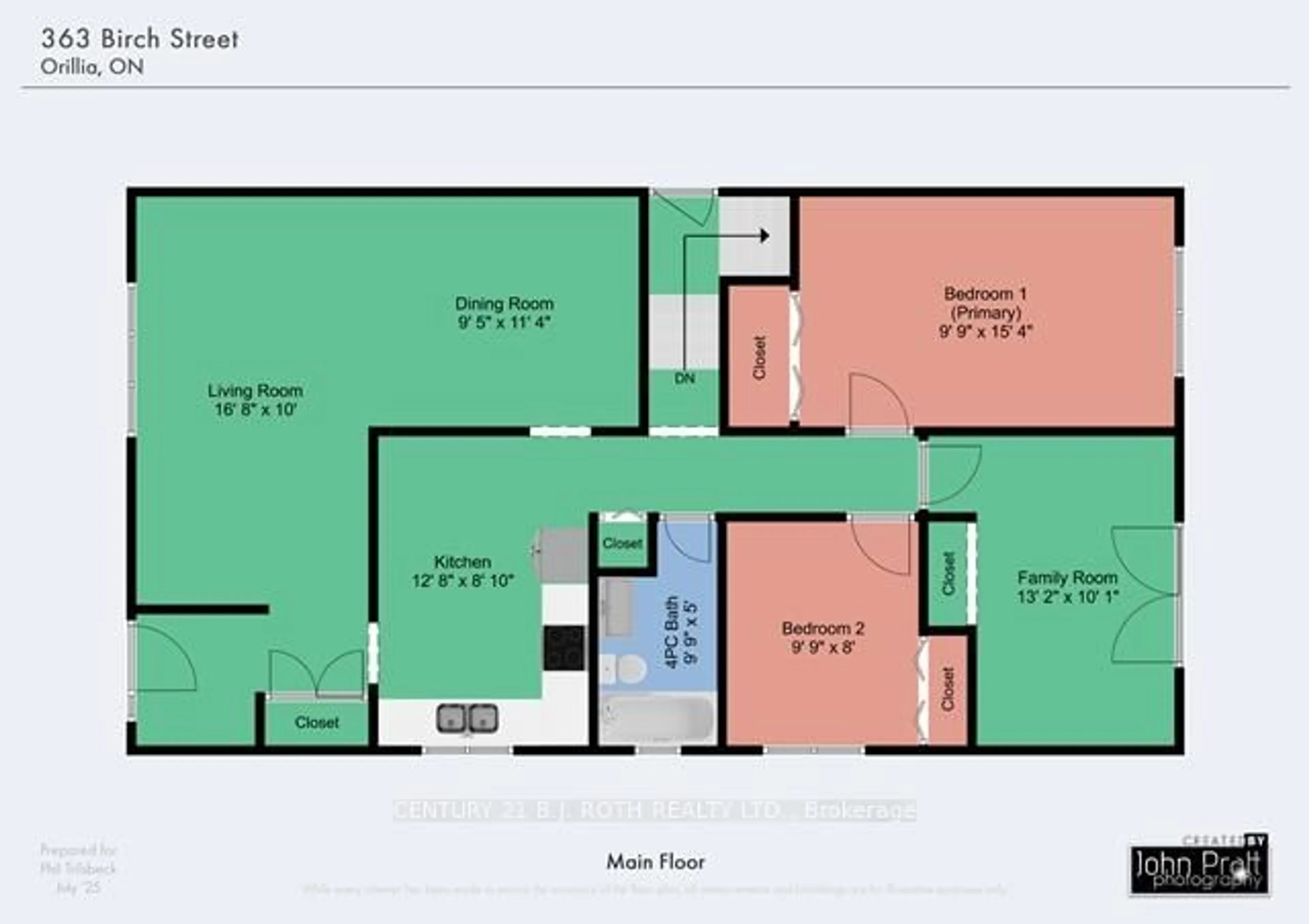 Floor plan for 363 Birch St, Orillia Ontario L3V 2P5