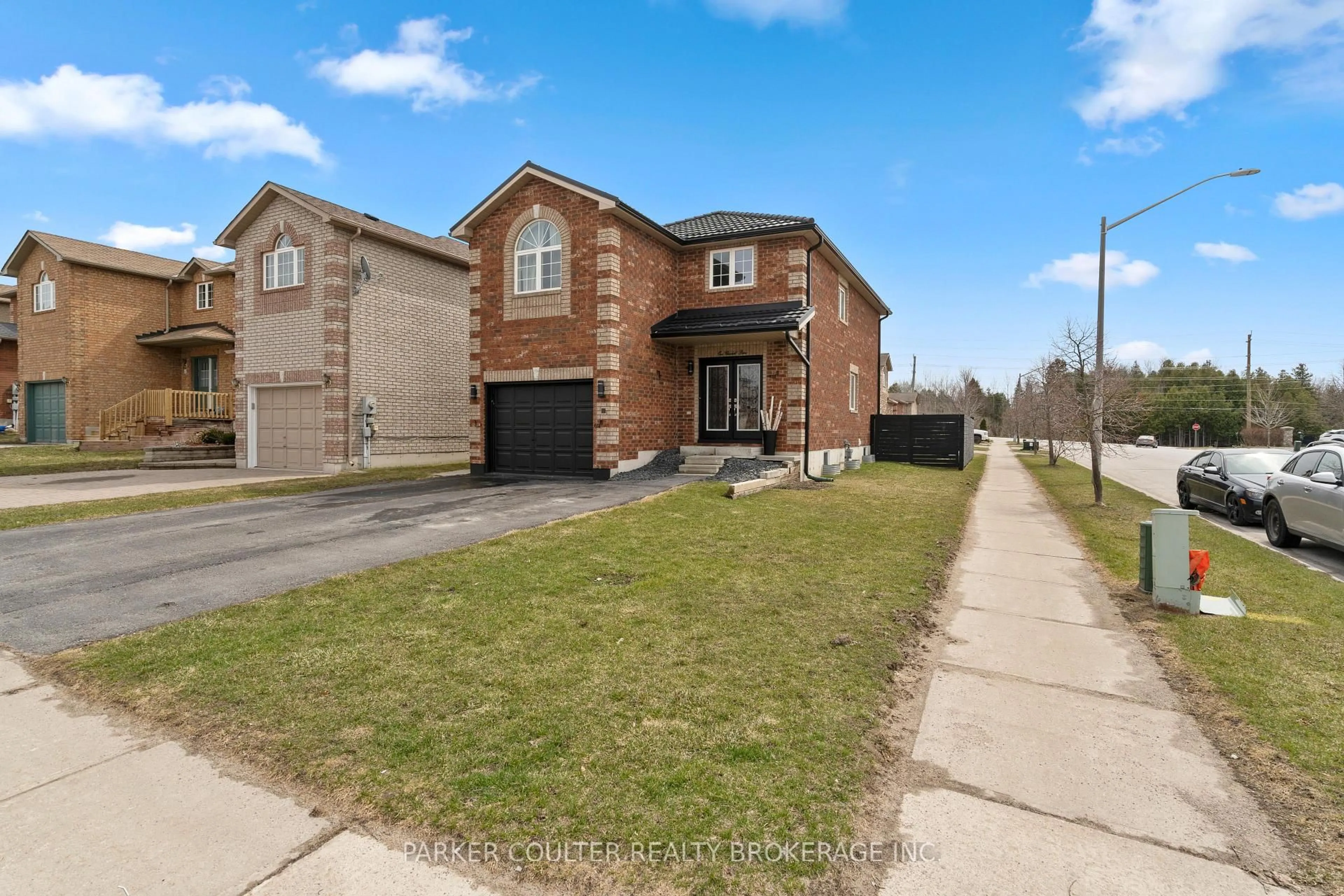 Home with brick exterior material, street for 1 Glenhill Dr, Barrie Ontario L4N 5X4