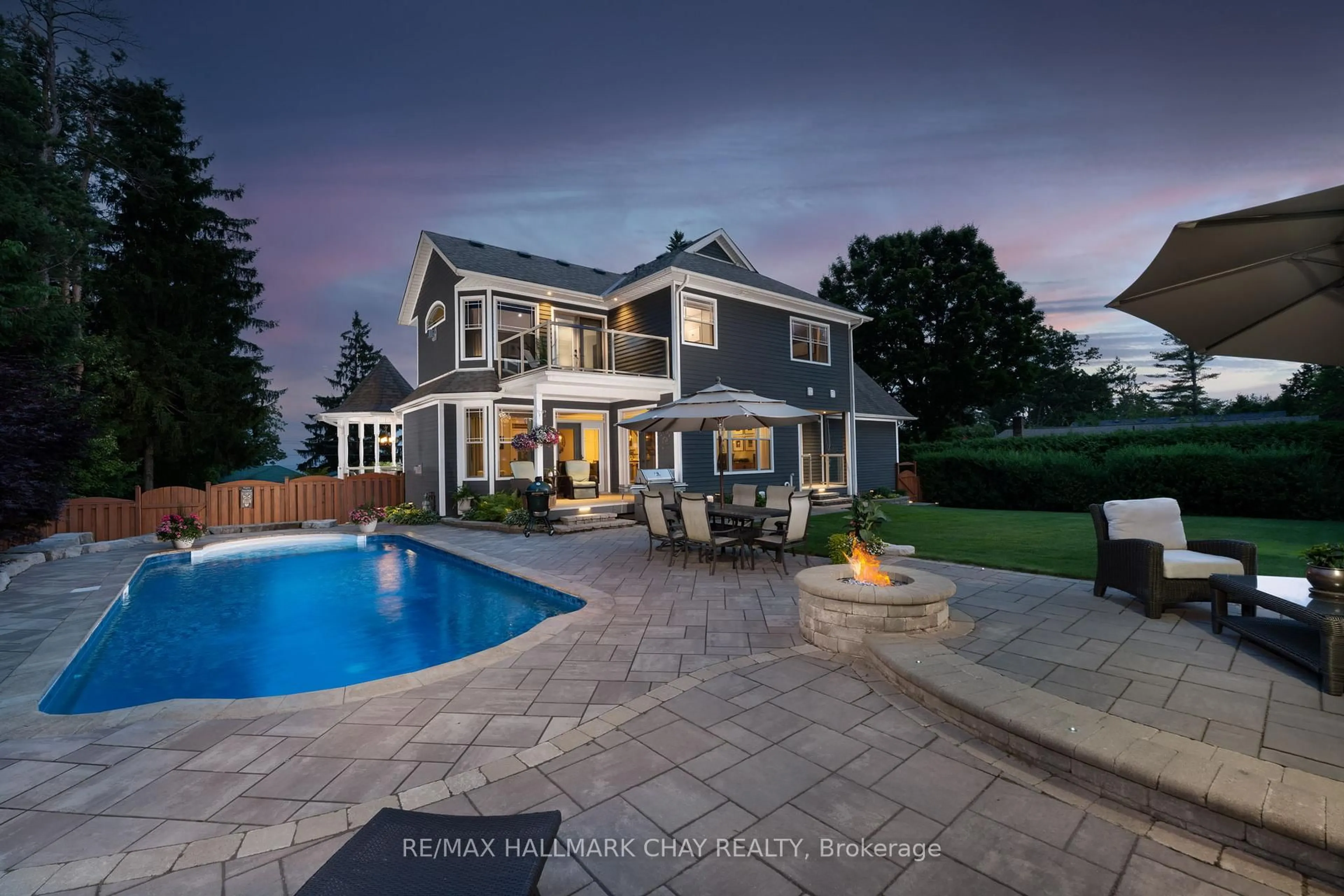 A pic from outside/outdoor area/front of a property/back of a property/a pic from drone, water/lake/river/ocean view for 146 LAKESHORE Rd, Oro-Medonte Ontario L0L 2E0