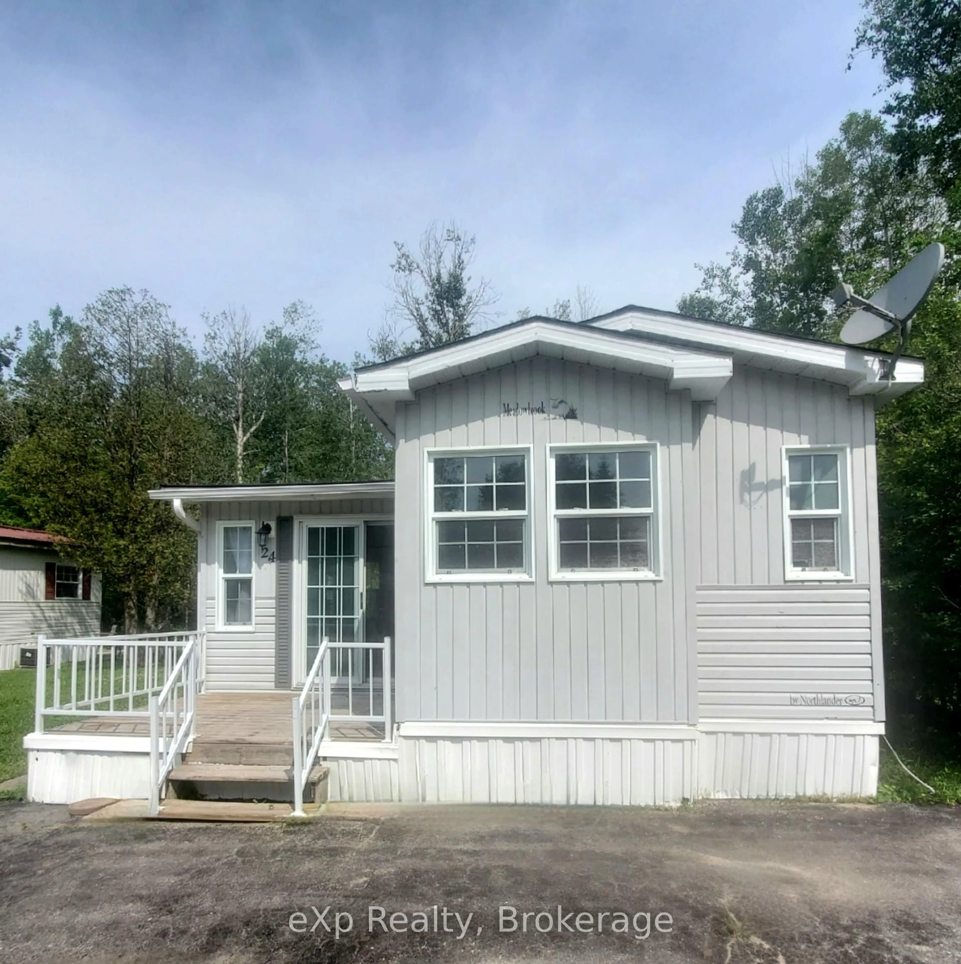 Home with vinyl exterior material, building for 24 Prince Charles Ave, Springwater Ontario L0L 1P0
