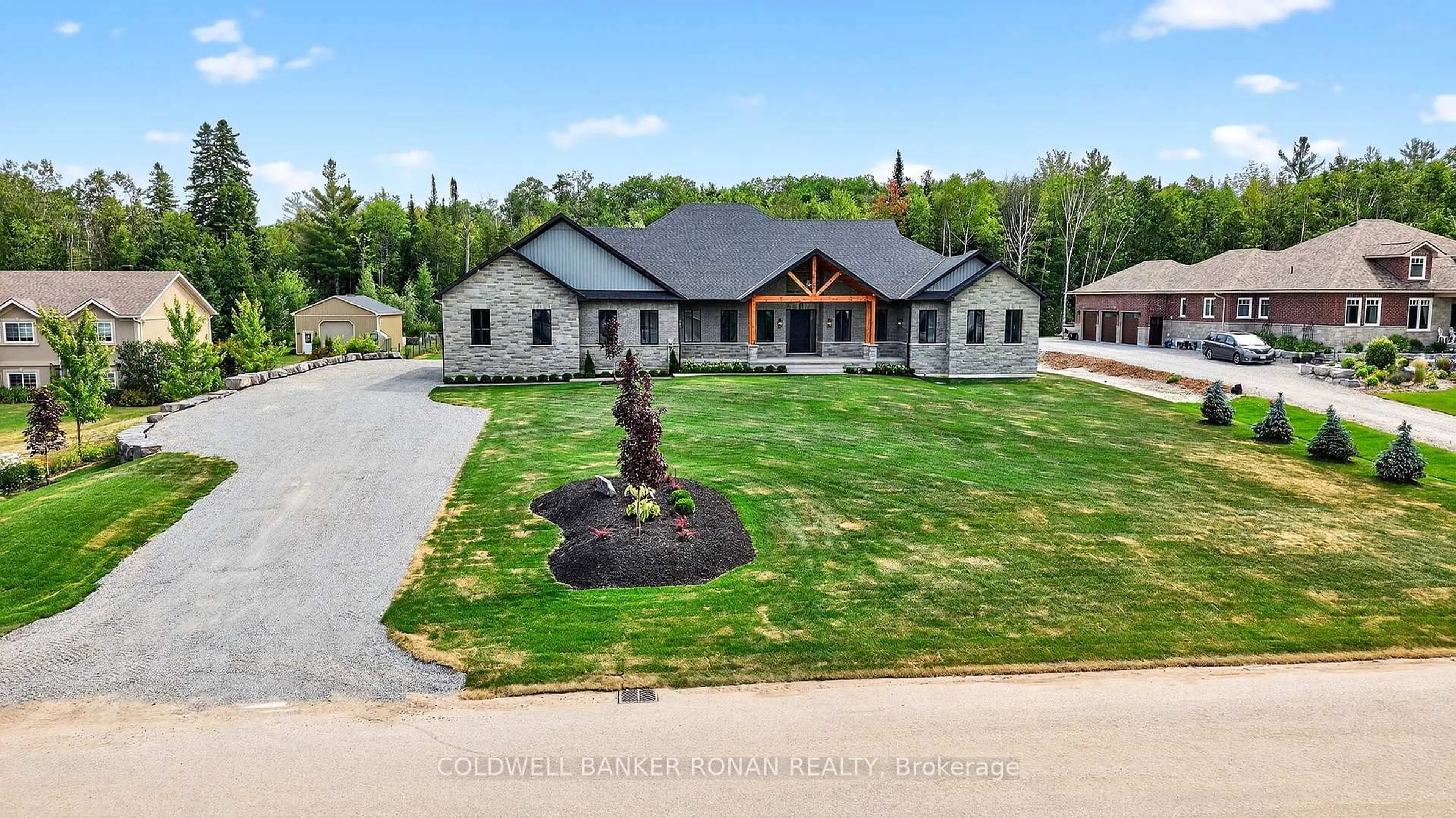 A pic from outside/outdoor area/front of a property/back of a property/a pic from drone, building for 60 Marni Lane, Springwater Ontario L0L 2K0