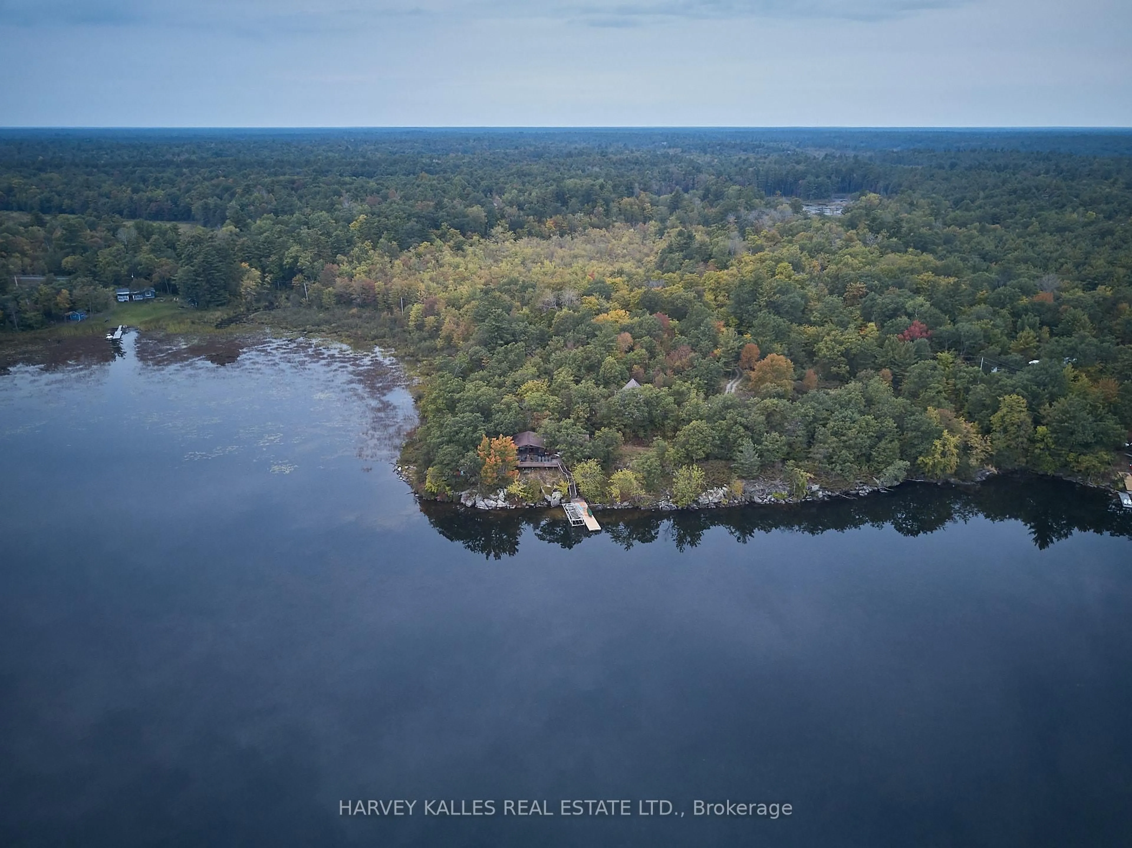 A pic from outside/outdoor area/front of a property/back of a property/a pic from drone, water/lake/river/ocean view for 1168 Apter Lane, Severn Ontario P0E 1N0