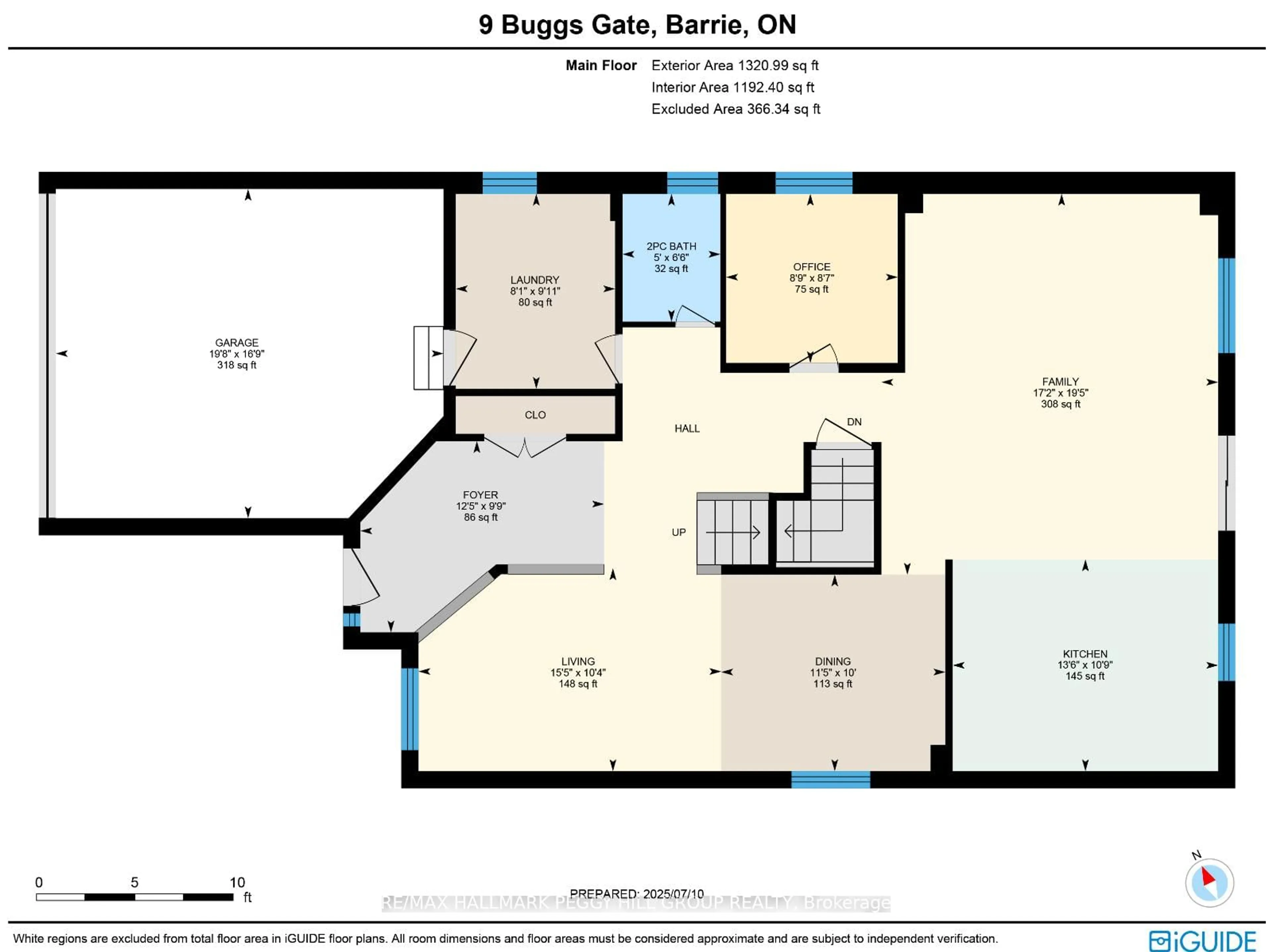 Floor plan for 9 Buggs Gate, Barrie Ontario L4M 7A9