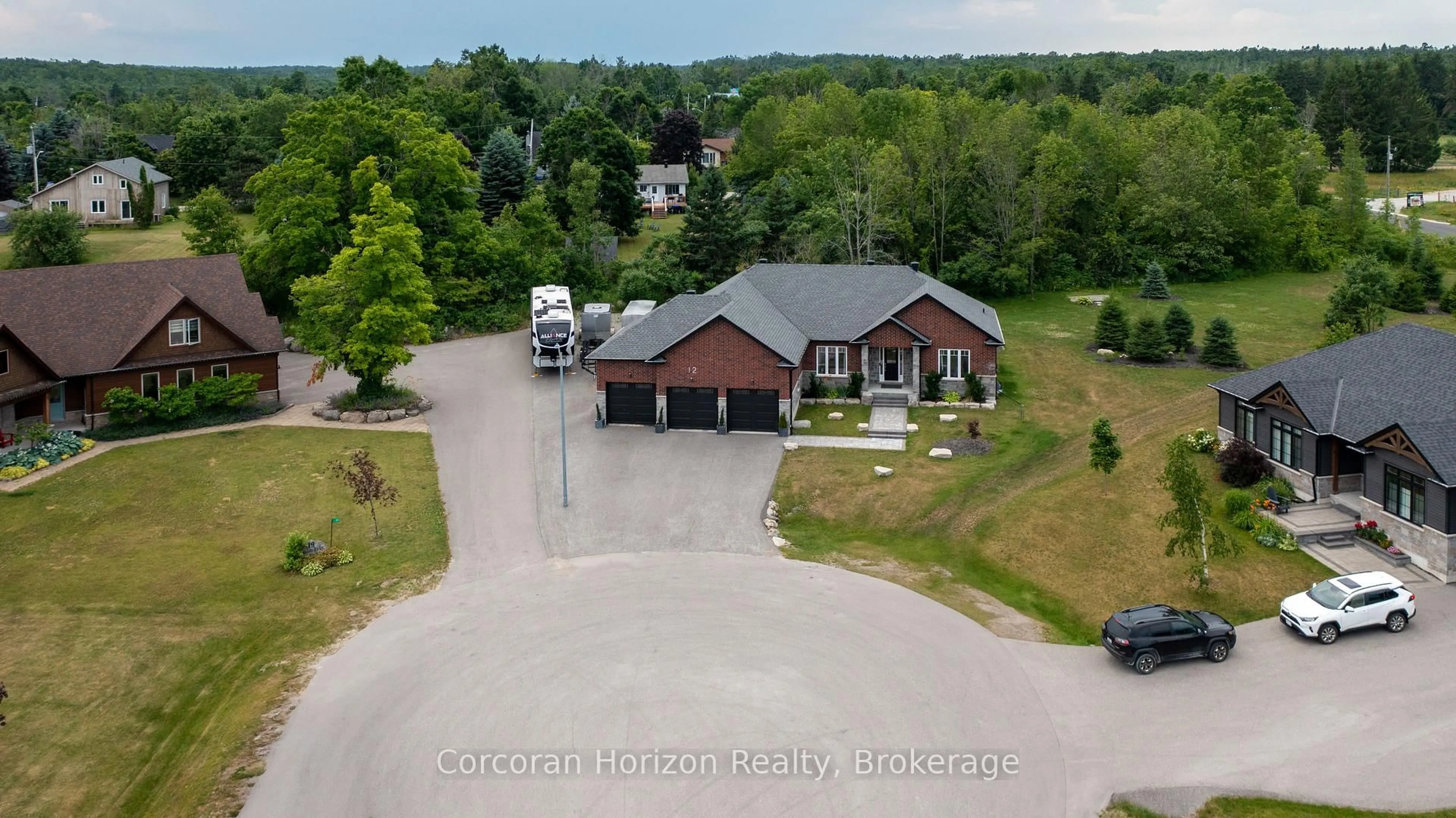 A pic from outside/outdoor area/front of a property/back of a property/a pic from drone, unknown for 12 REIDS Rdge, Oro-Medonte Ontario L0K 1N0