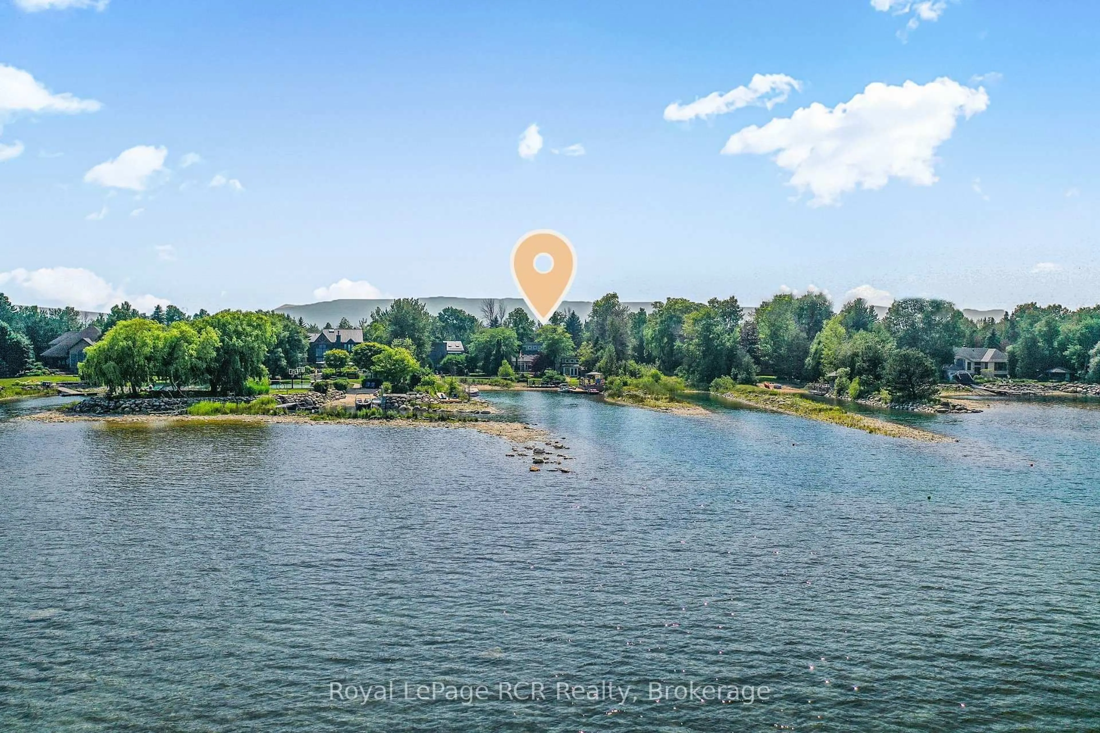 A pic from outside/outdoor area/front of a property/back of a property/a pic from drone, water/lake/river/ocean view for 160 Princeton Shores Blvd, Collingwood Ontario L9Y 5C9