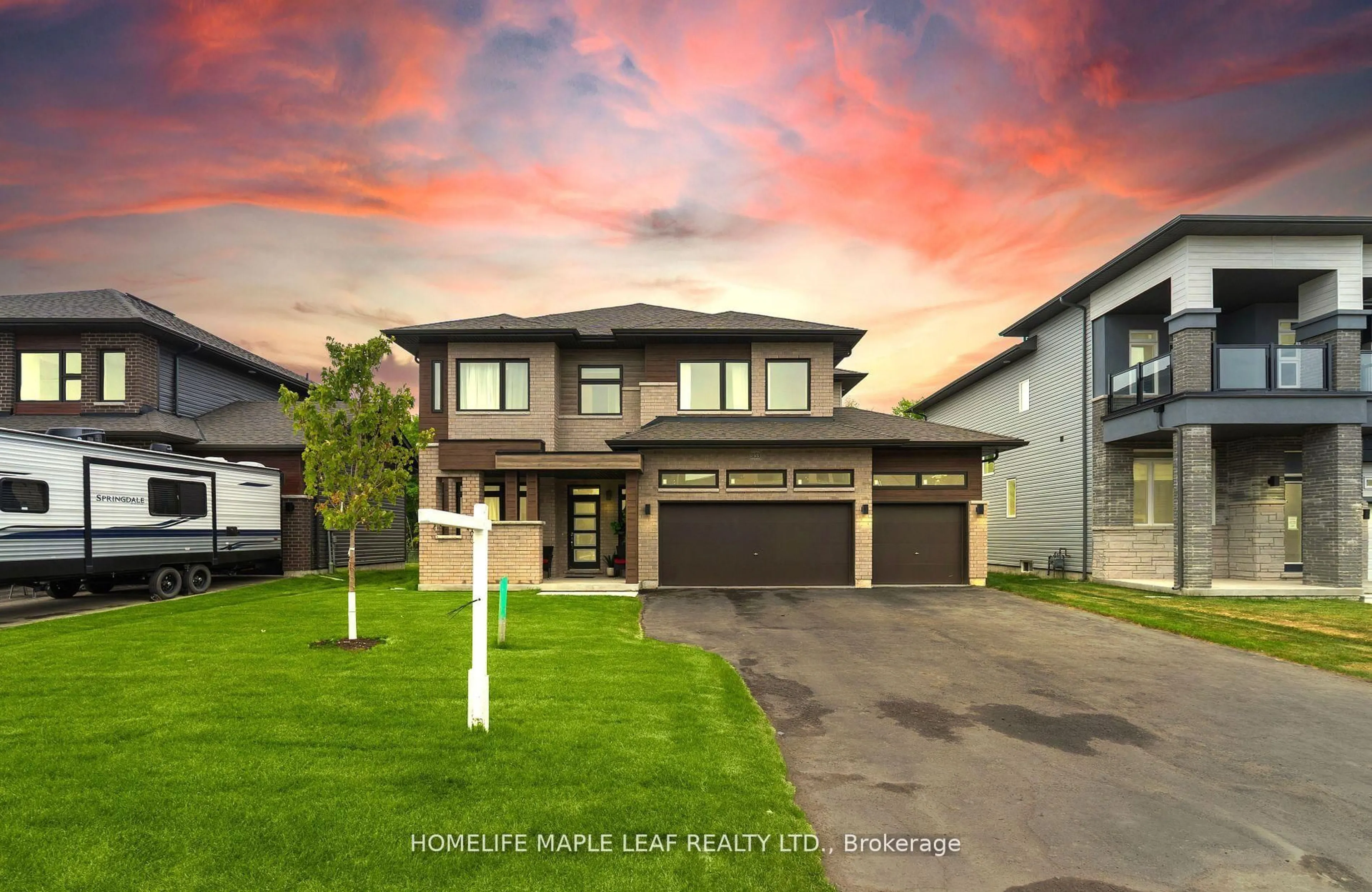 Home with brick exterior material, street for 3153 Searidge St, Severn Ontario L3V 8R1