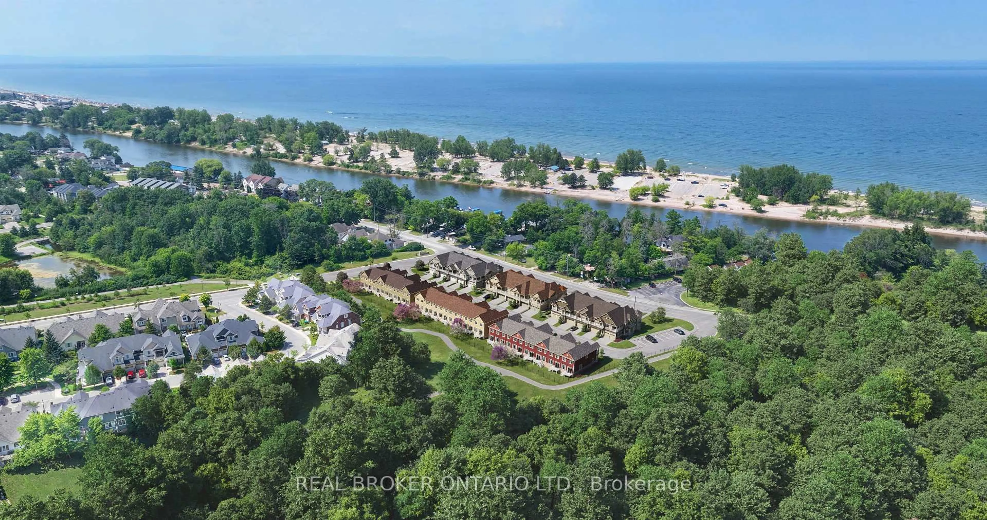 A pic from outside/outdoor area/front of a property/back of a property/a pic from drone, water/lake/river/ocean view for 38 Pleasant Bay Lane, Wasaga Beach Ontario L9Z 0S4