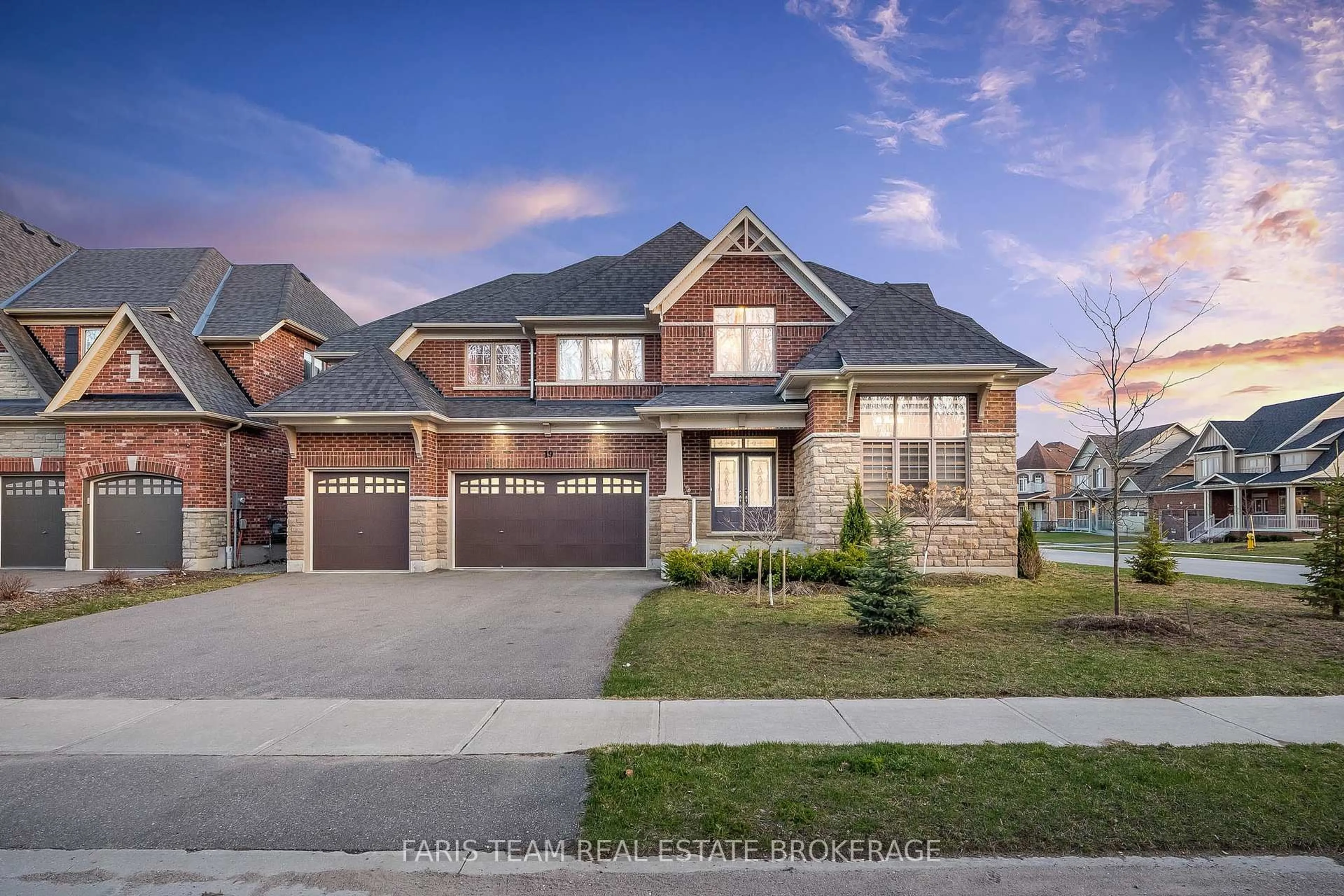 Home with brick exterior material, street for 19 McIsaac Dr, Springwater Ontario L9X 2A2