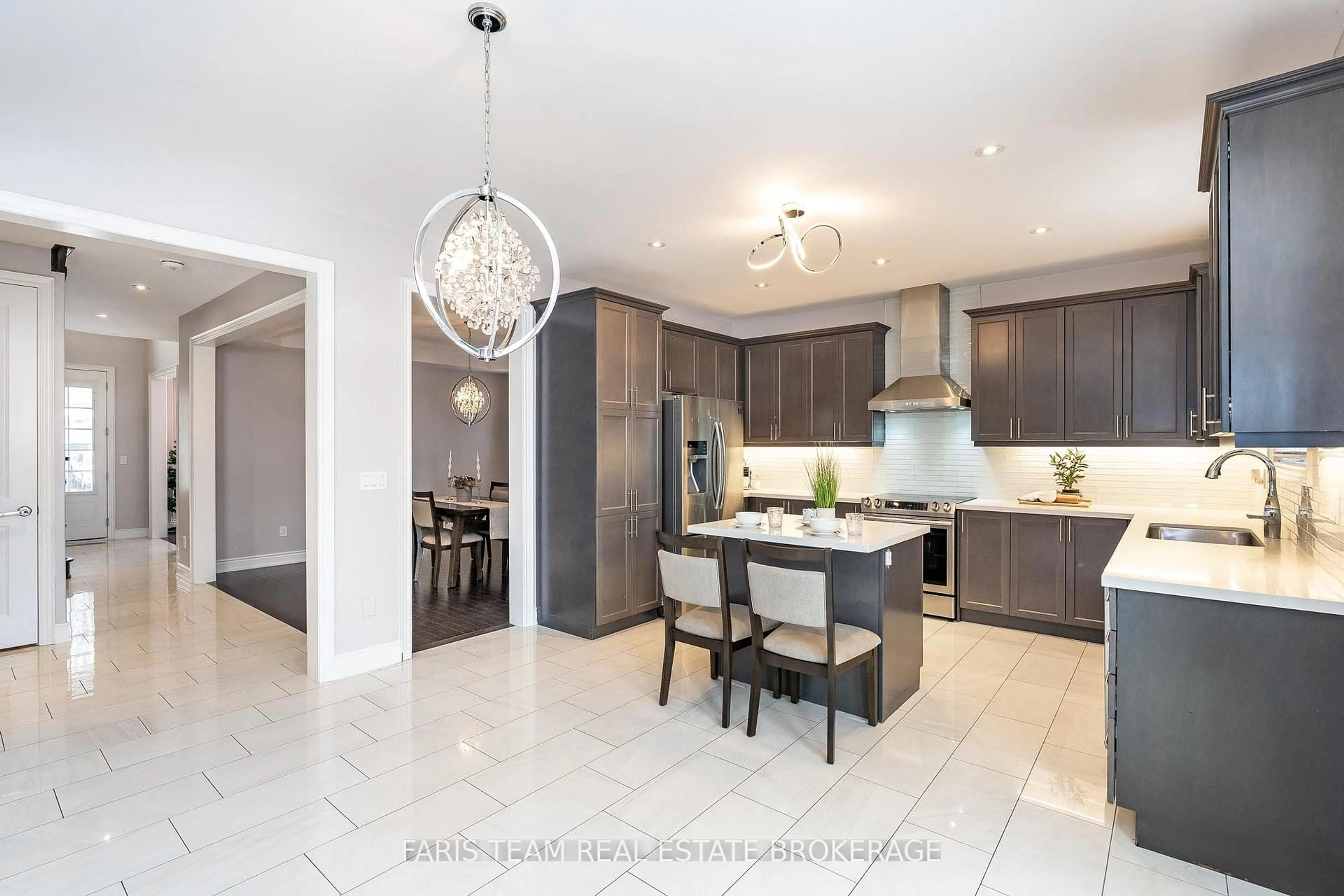 Contemporary kitchen, ceramic/tile floor for 3096 Orion Blvd, Orillia Ontario L3V 8L4