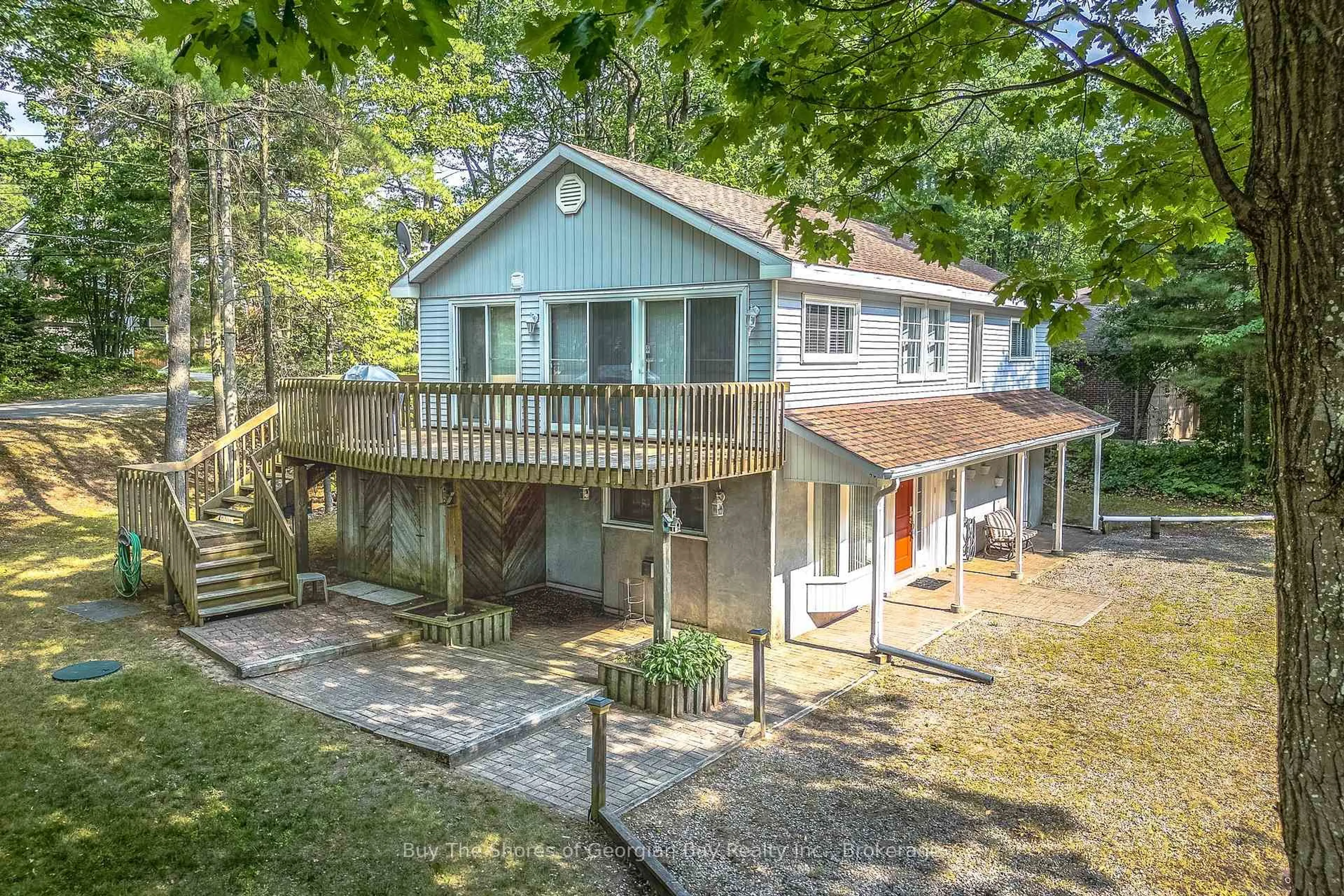 A pic from outside/outdoor area/front of a property/back of a property/a pic from drone, water/lake/river/ocean view for 2249 Tiny Beaches Rd, Tiny Ontario L0L 1P1