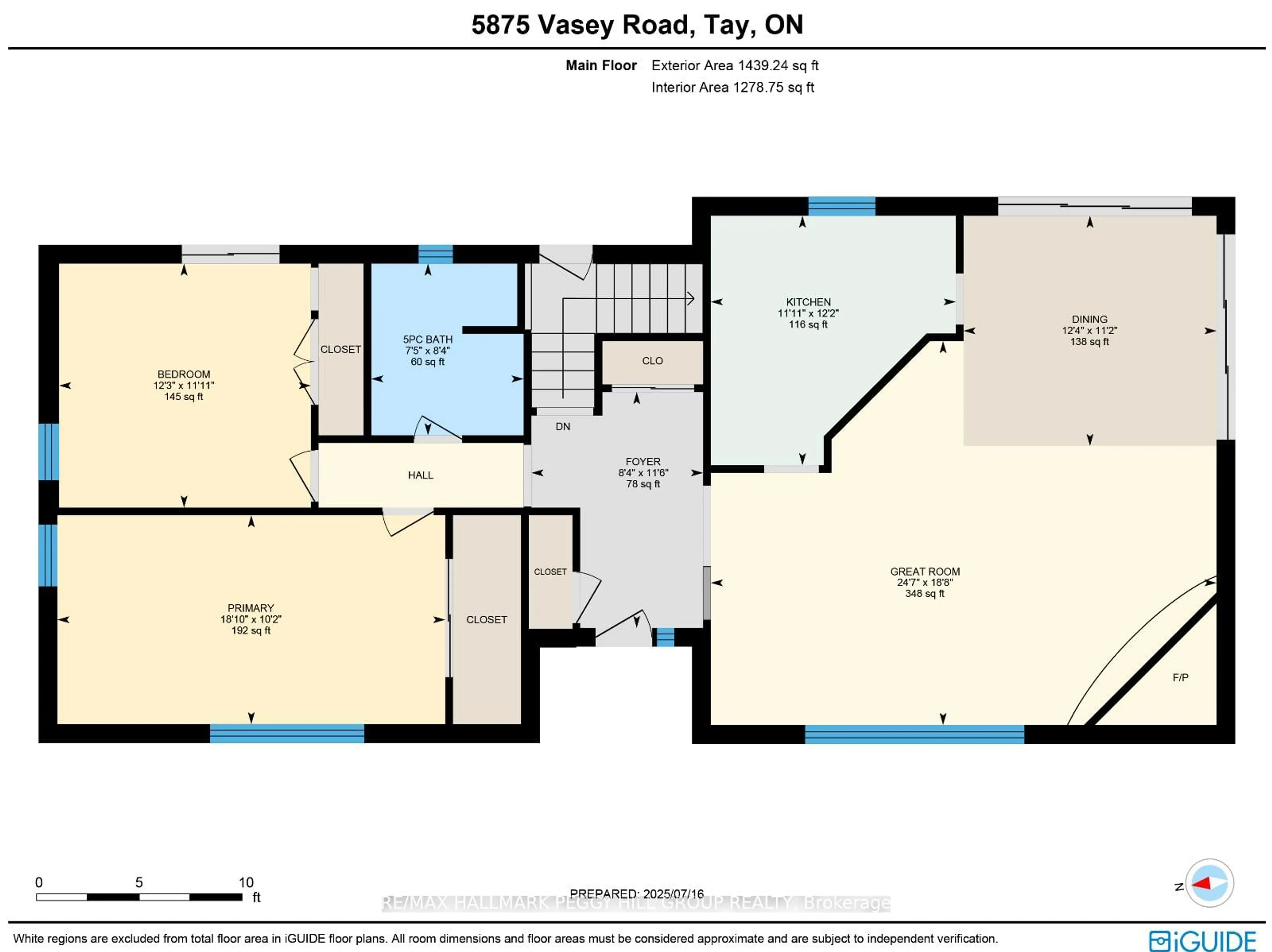 Floor plan for 5875 Vasey Rd, Tay Ontario L0L 1P0