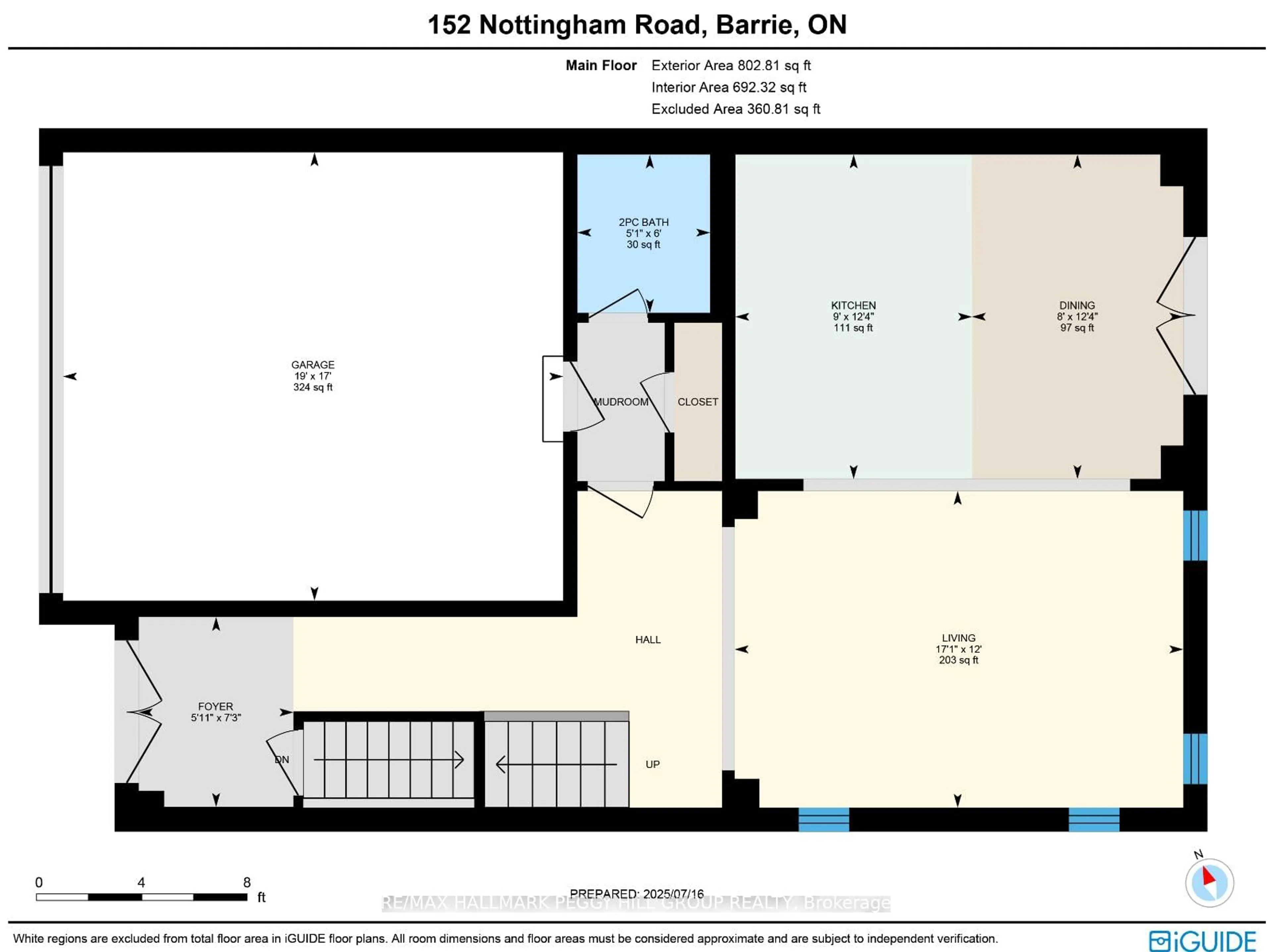 Floor plan for 152 Nottingham Rd, Barrie Ontario L9S 2Z8
