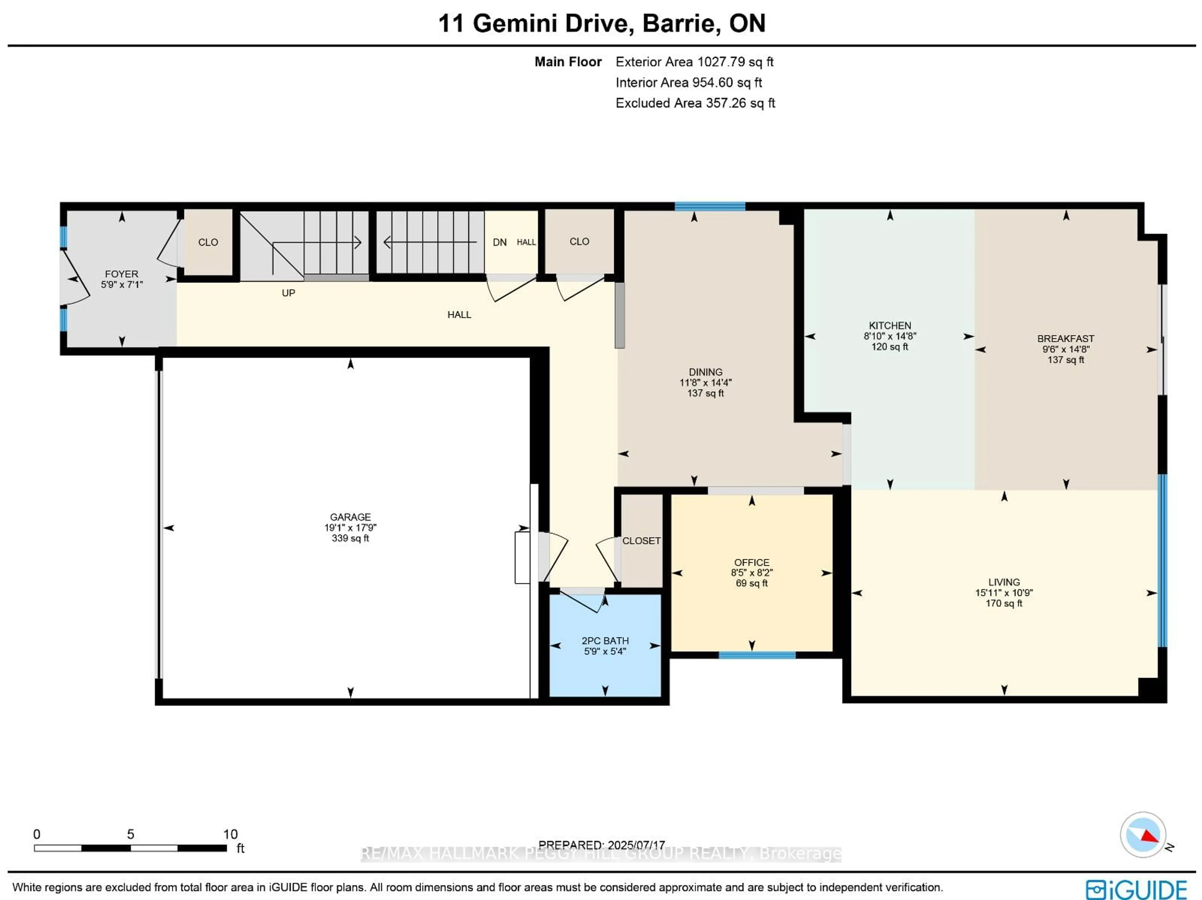 Floor plan for 11 Gemini Dr, Barrie Ontario L9J 0P5