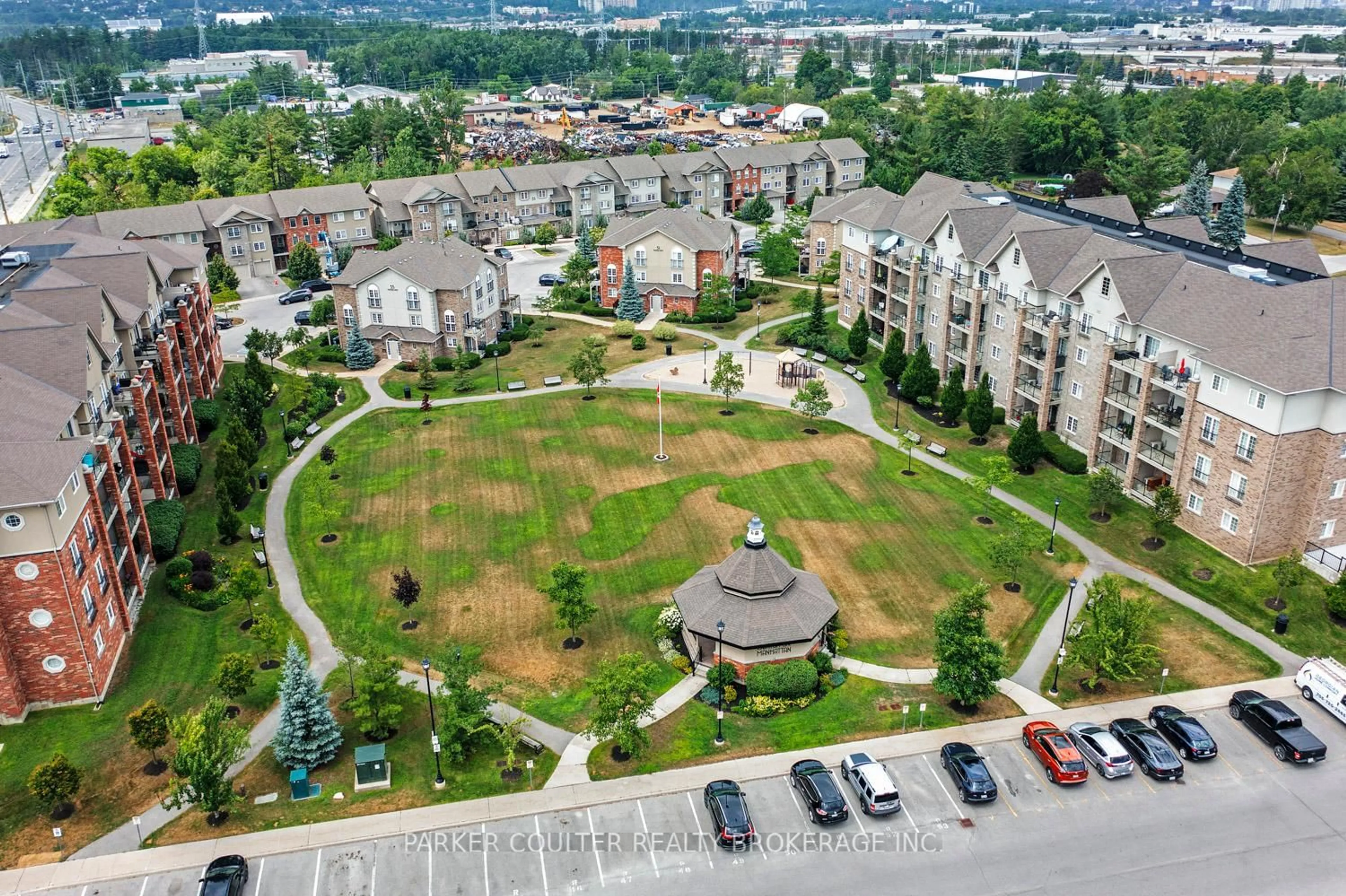A pic from outside/outdoor area/front of a property/back of a property/a pic from drone, unknown for 43 Ferndale Dr #209, Barrie Ontario L4N 5W6