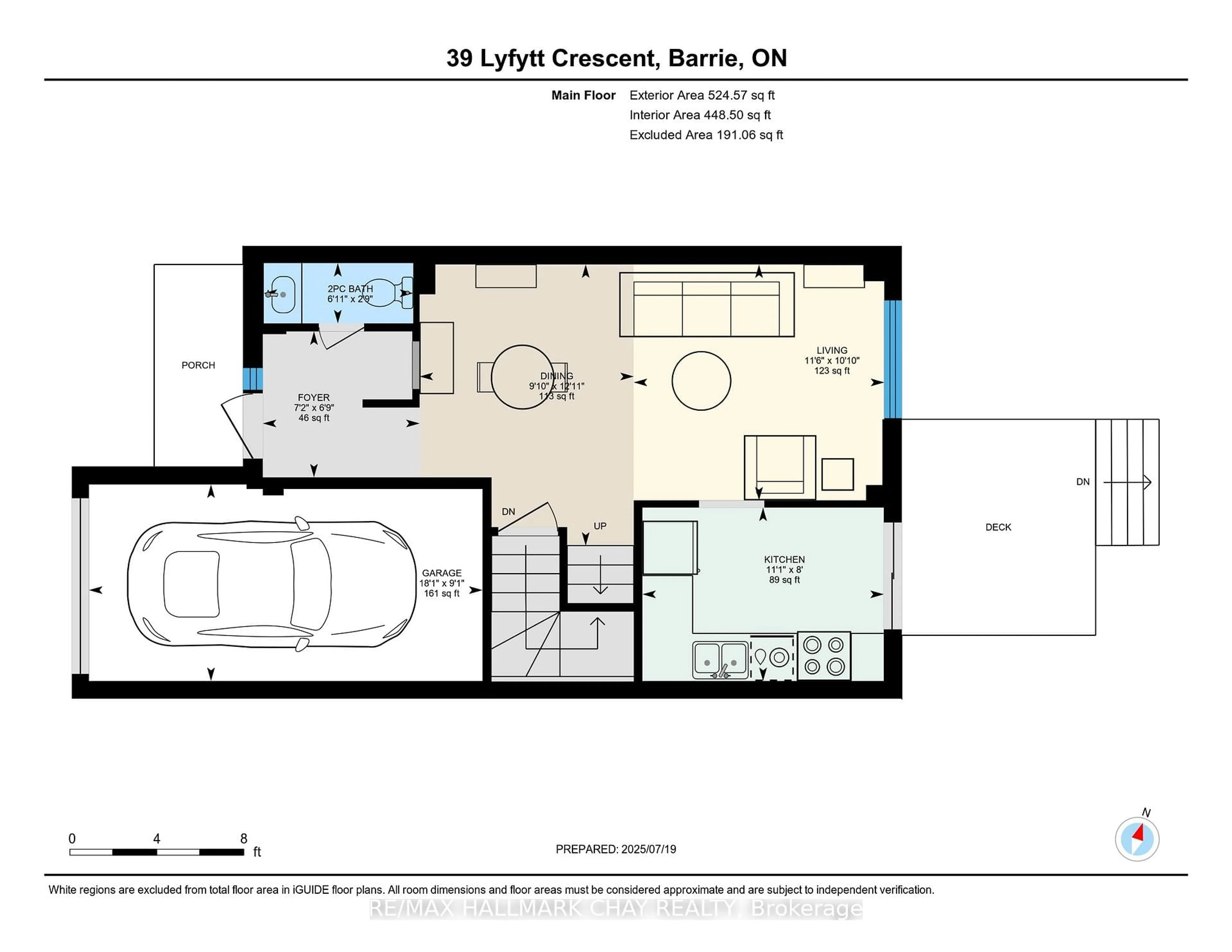 Floor plan for 39 Lyfytt Cres, Barrie Ontario L4N 7X4