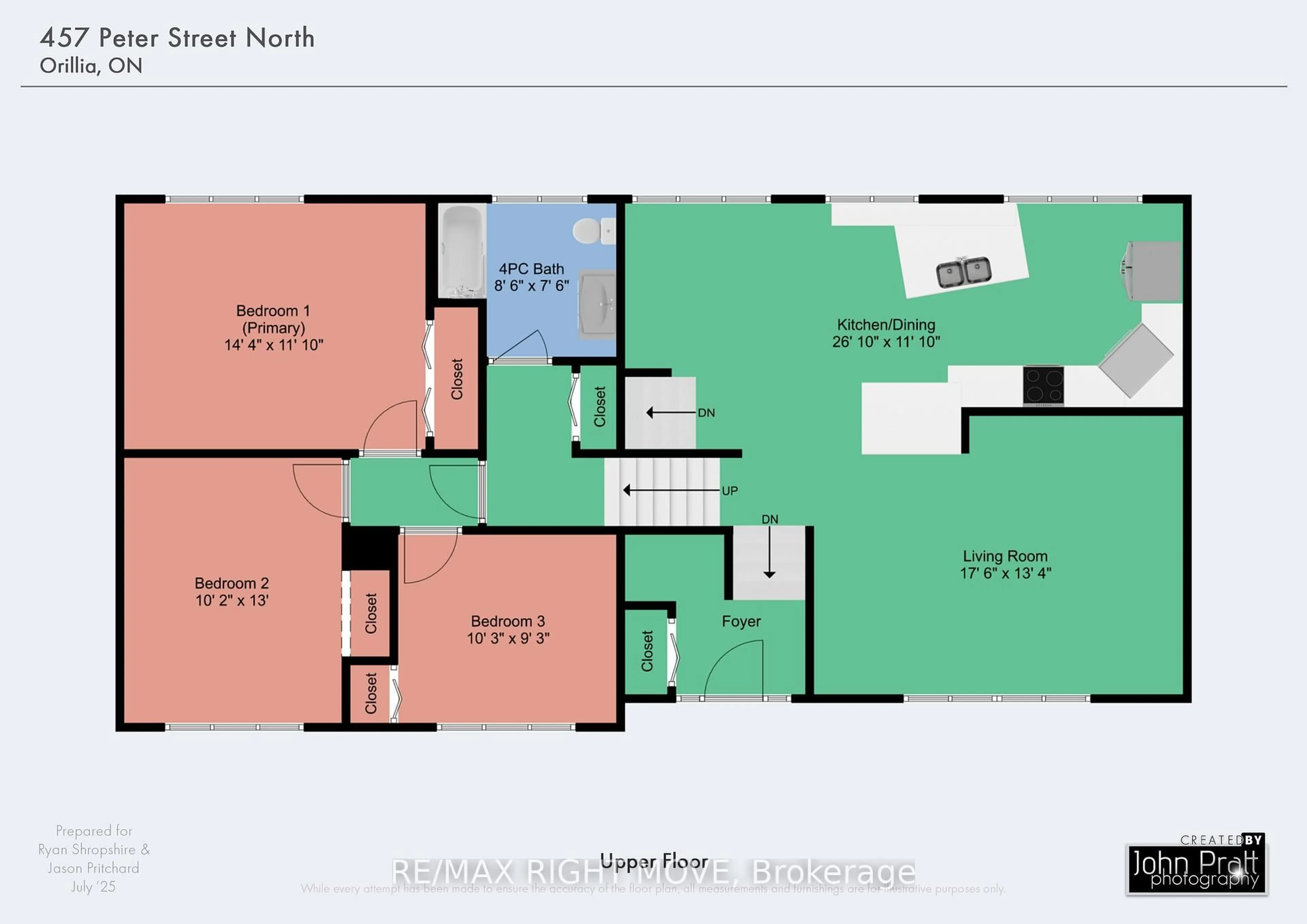 Floor plan for 457 Peter St, Orillia Ontario L3V 5A6