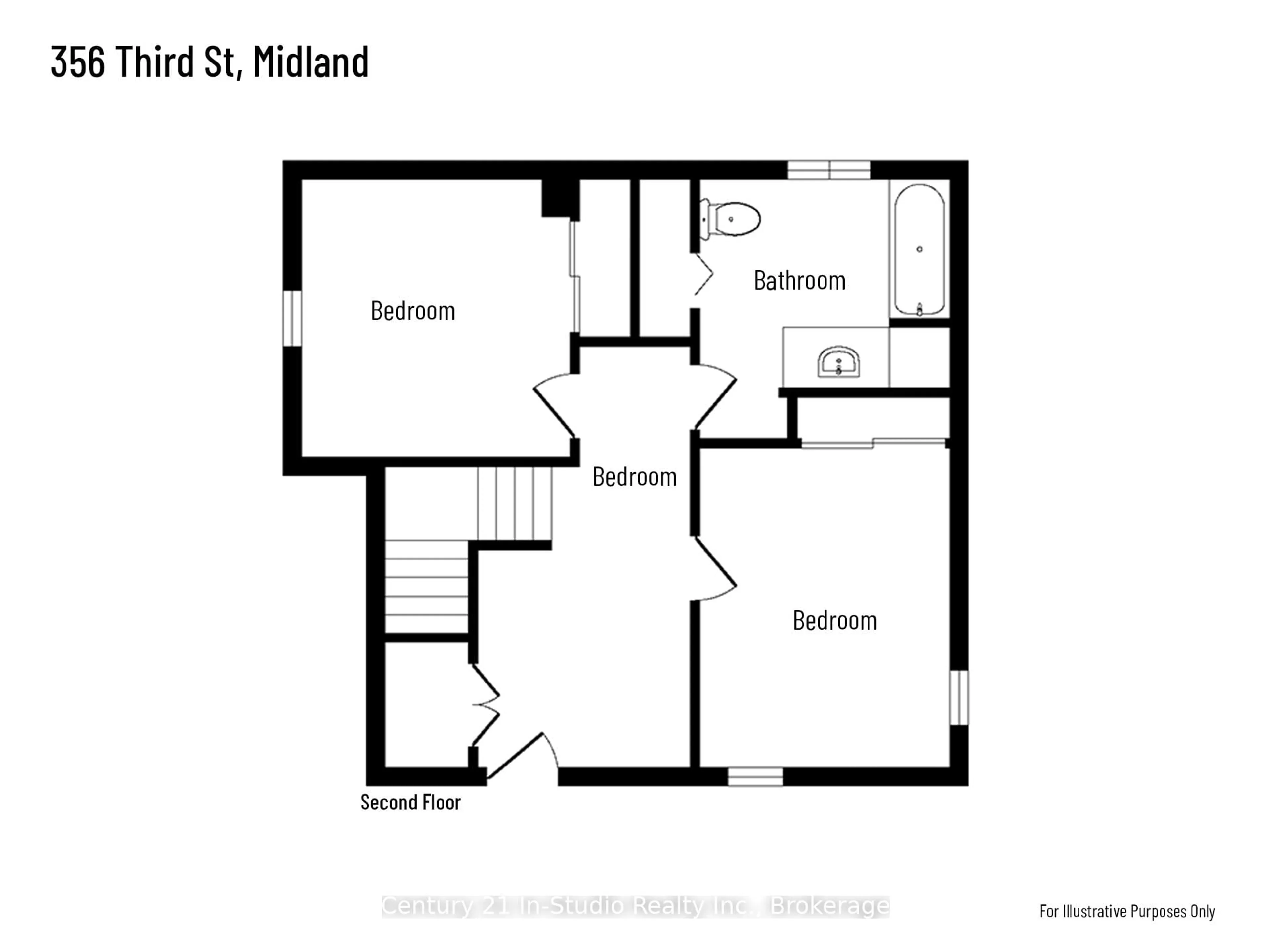Floor plan for 356 Third St, Midland Ontario L4R 3S7