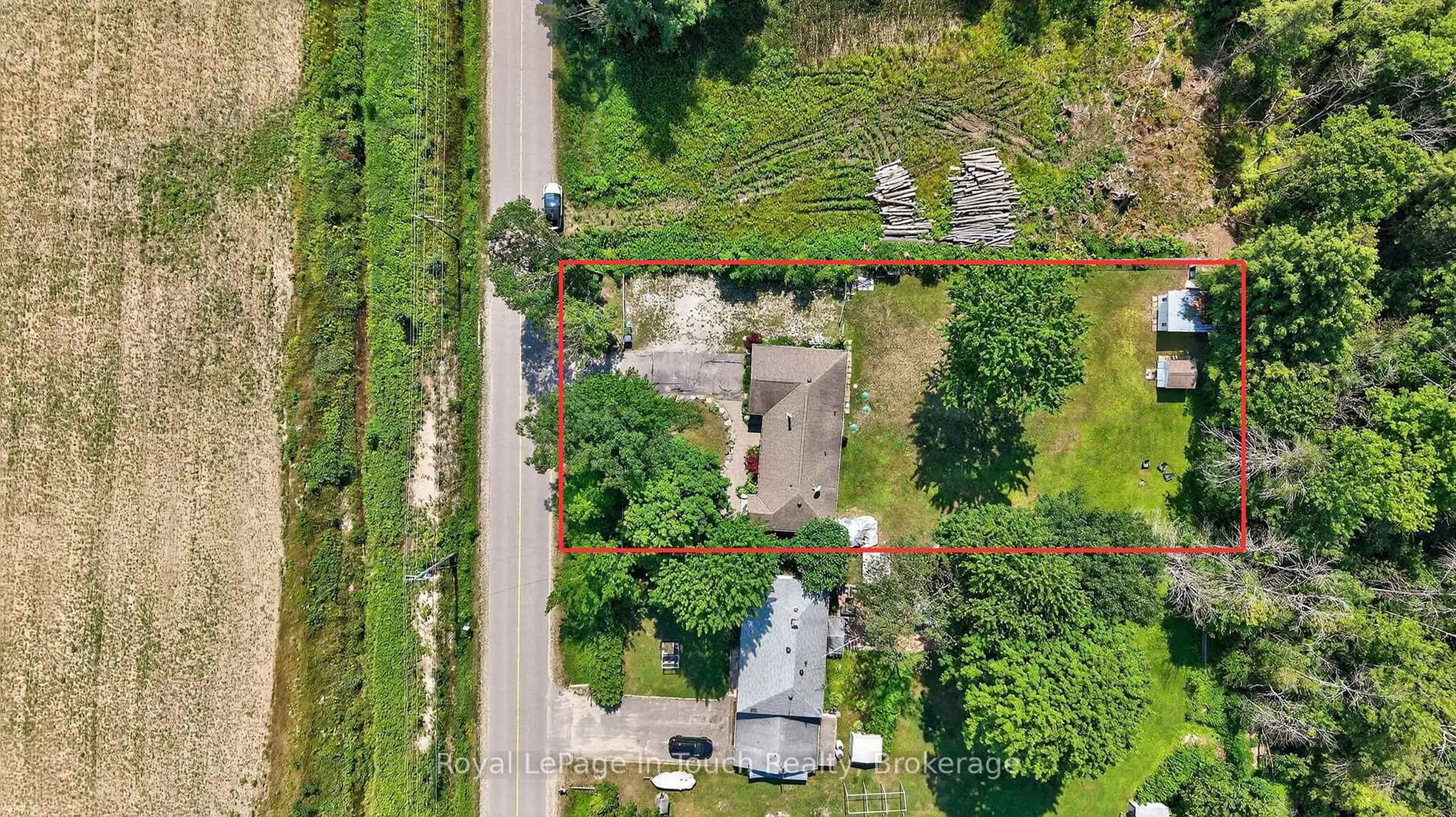 A pic from outside/outdoor area/front of a property/back of a property/a pic from drone, street for 346 Concession Road 13, Tiny Ontario L0L 2J0