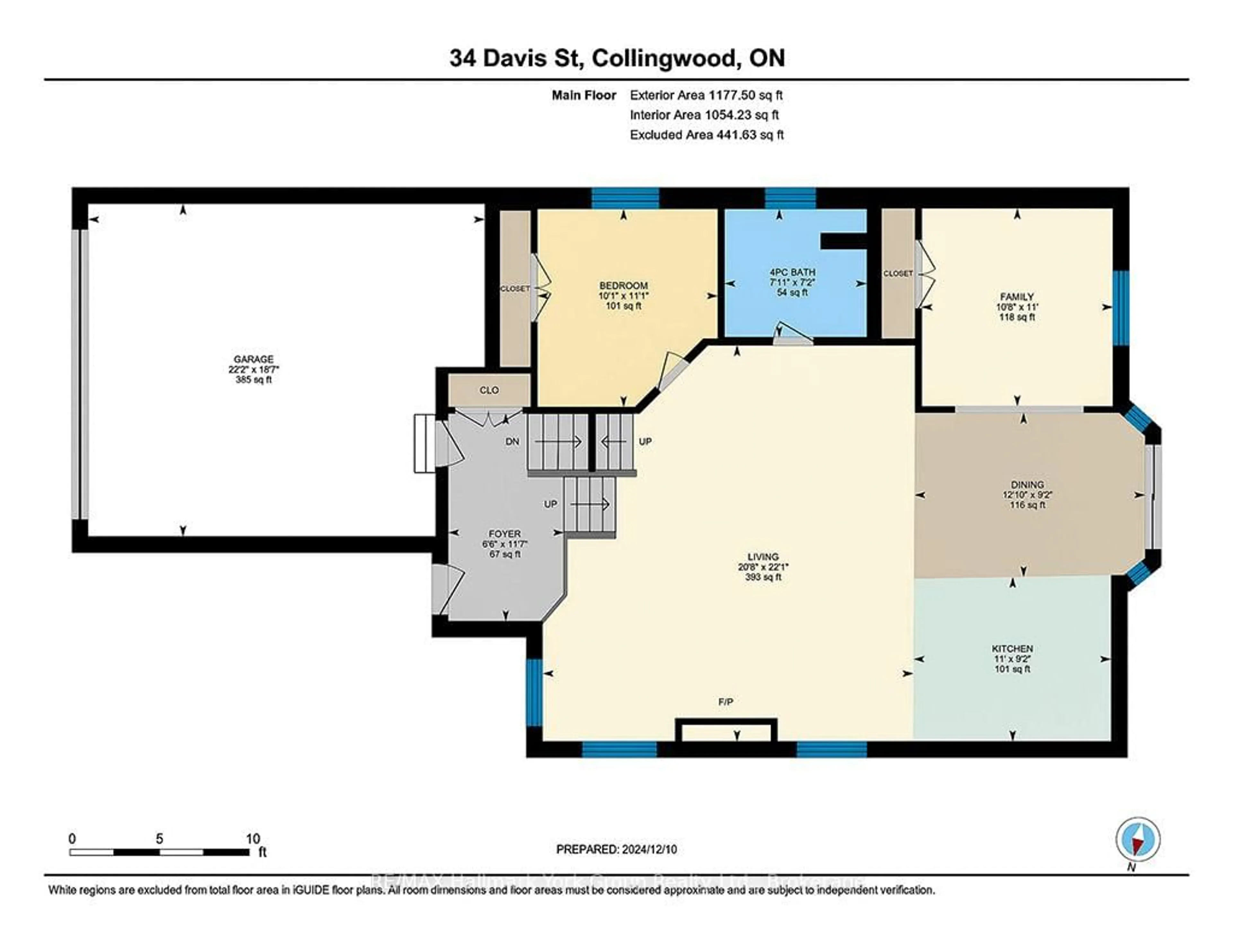 Floor plan for 34 Davis St, Collingwood Ontario L9Y 0C8