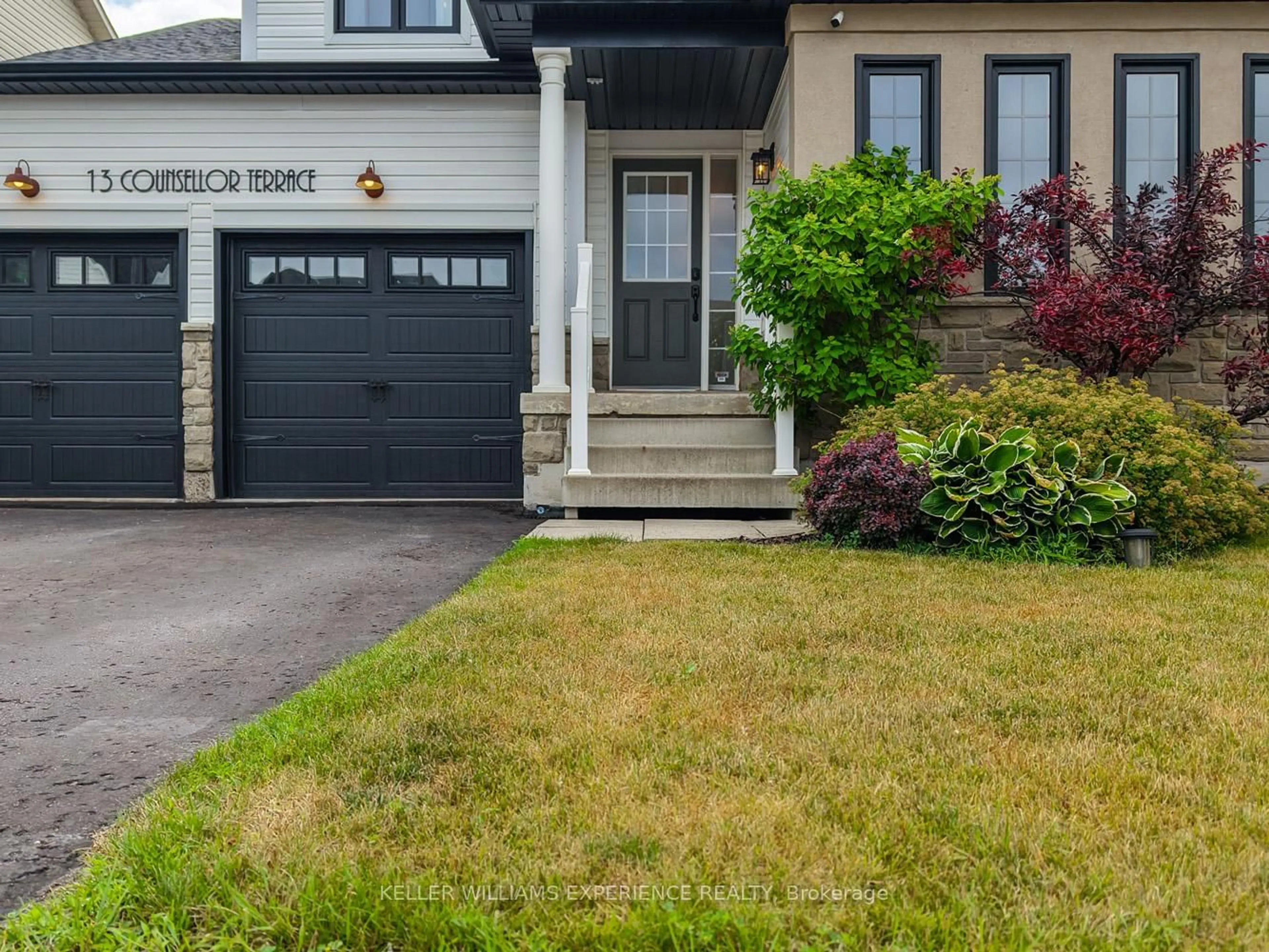 Home with vinyl exterior material, street for 13 Counsellor Terr, Barrie Ontario L4M 7H1