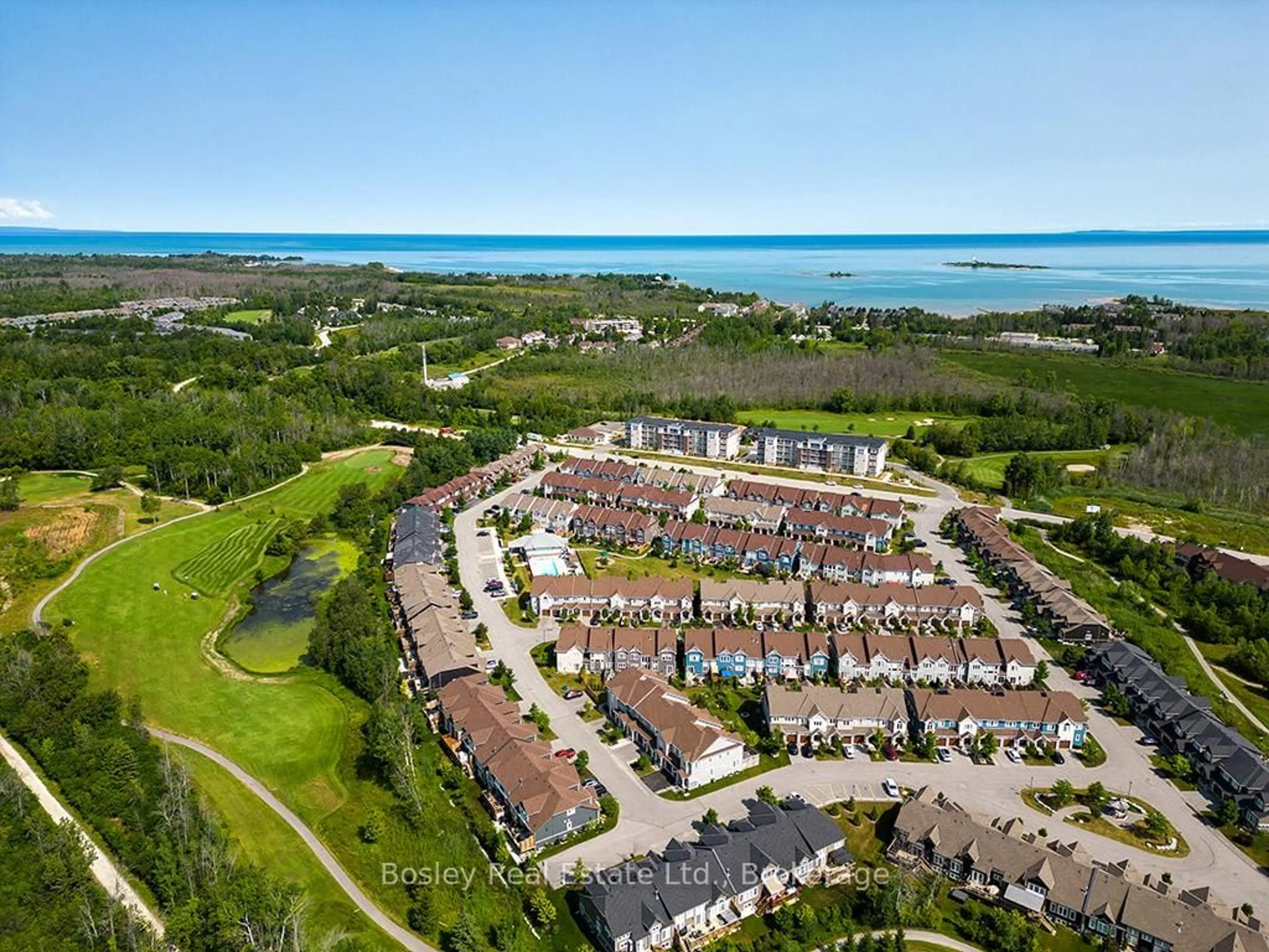A pic from outside/outdoor area/front of a property/back of a property/a pic from drone, water/lake/river/ocean view for 30 Gregory Ave, Collingwood Ontario L9Y 0Z5