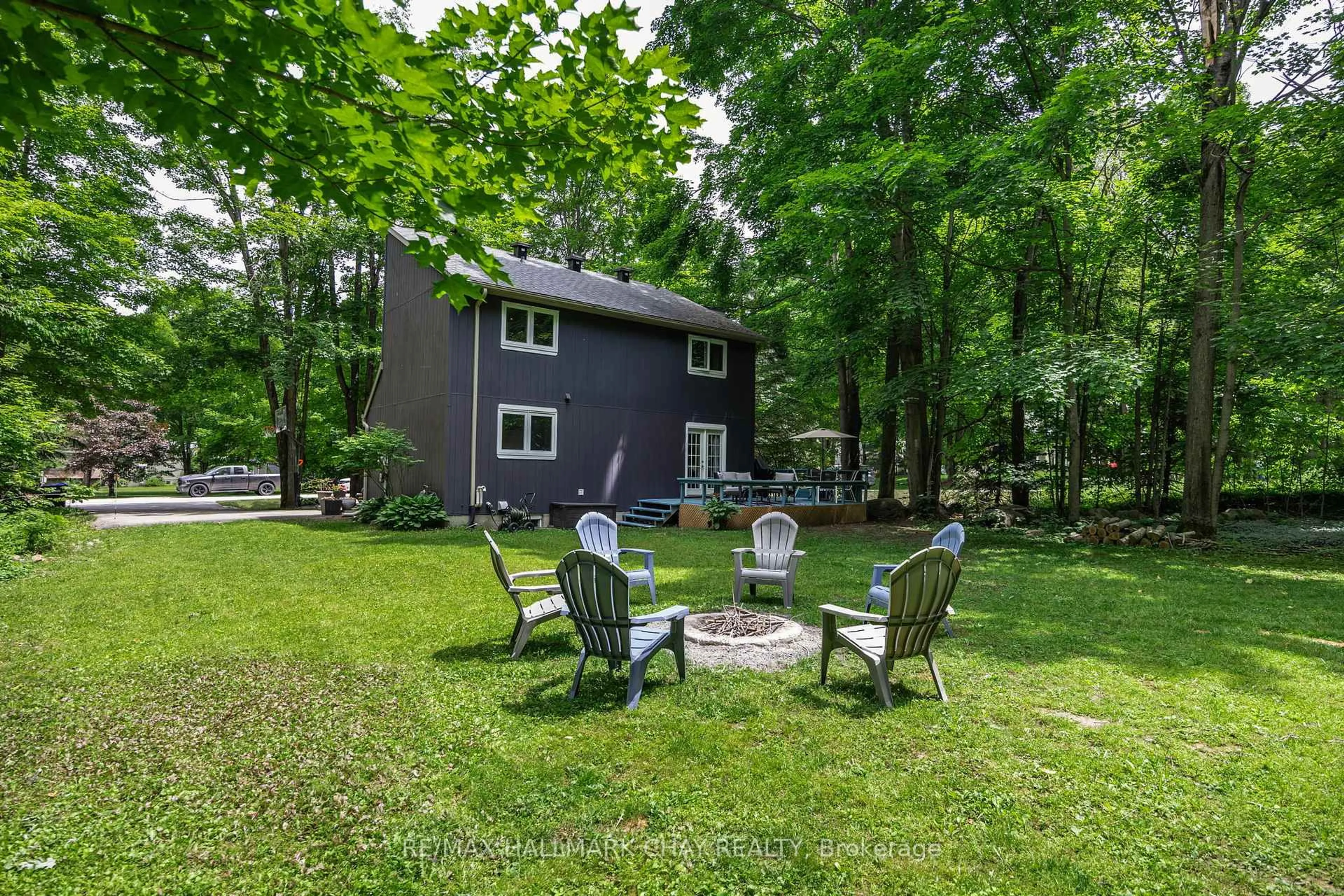 Patio, forest/trees view for 26 Cherry Tr, Oro-Medonte Ontario L0K 1E0