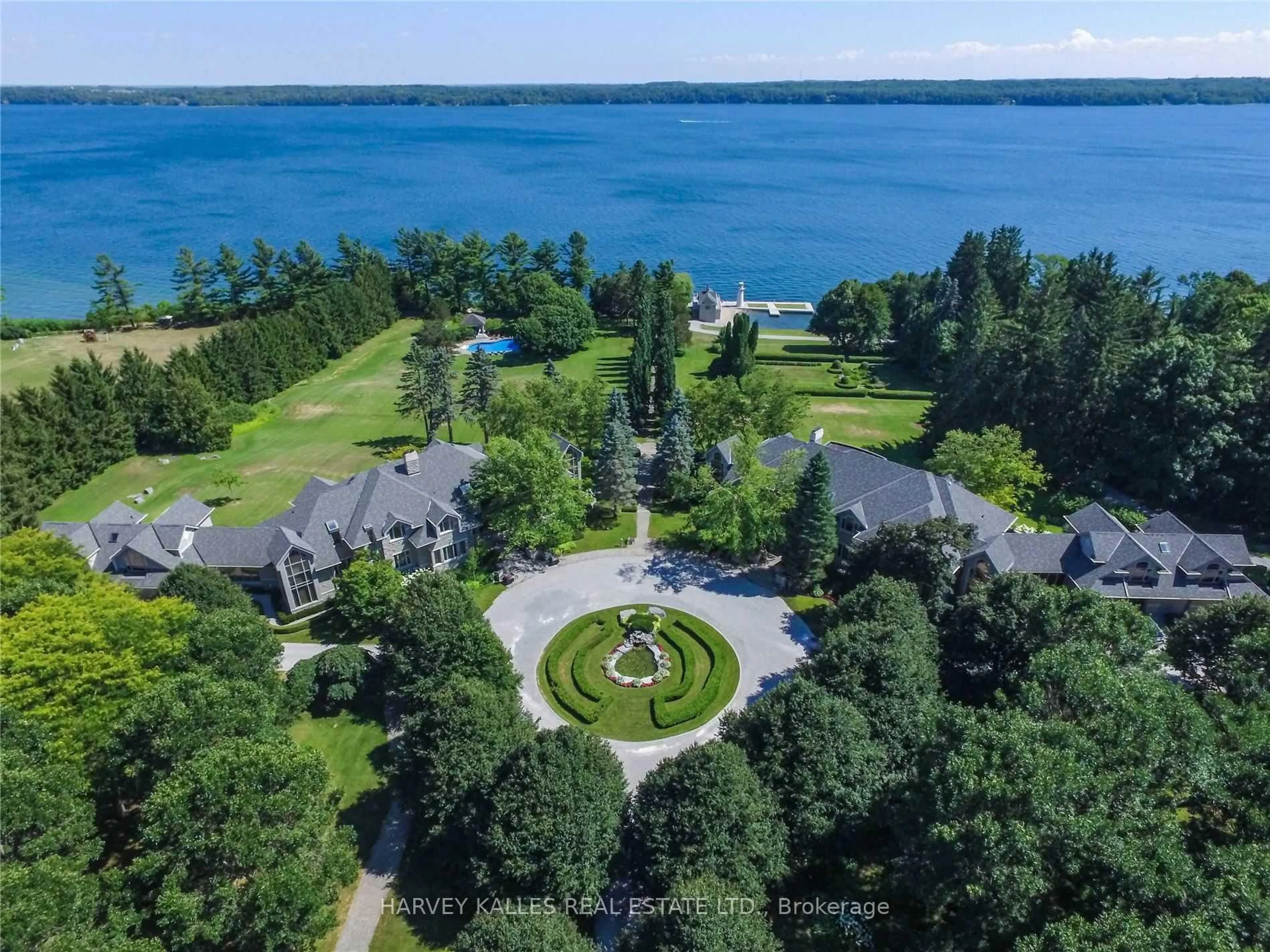 A pic from outside/outdoor area/front of a property/back of a property/a pic from drone, water/lake/river/ocean view for 2653 Ridge Rd, Oro-Medonte Ontario L0L 2L0