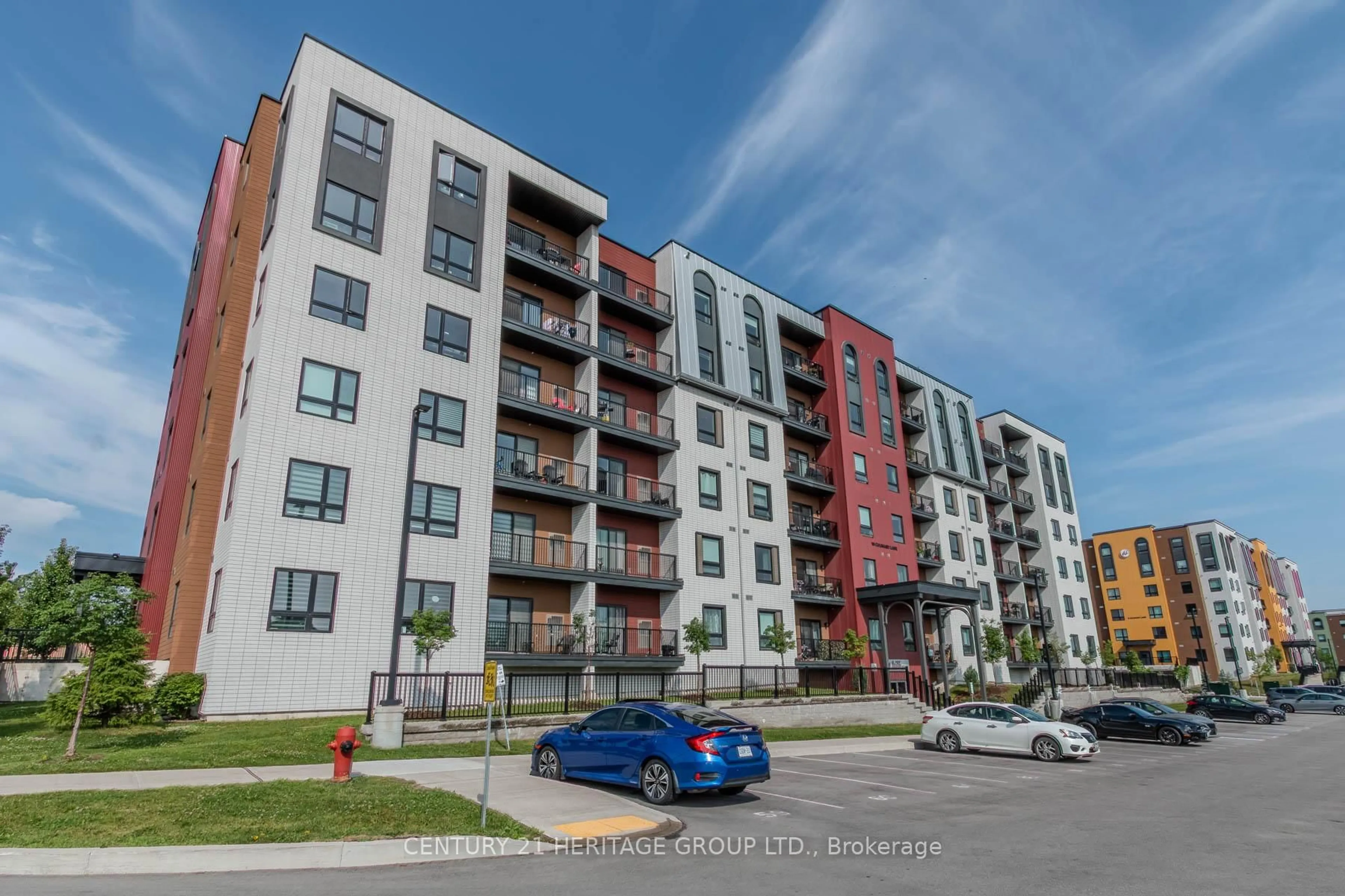A pic from outside/outdoor area/front of a property/back of a property/a pic from drone, street for 10 Culinary Lane #201, Barrie Ontario L9J 0C2