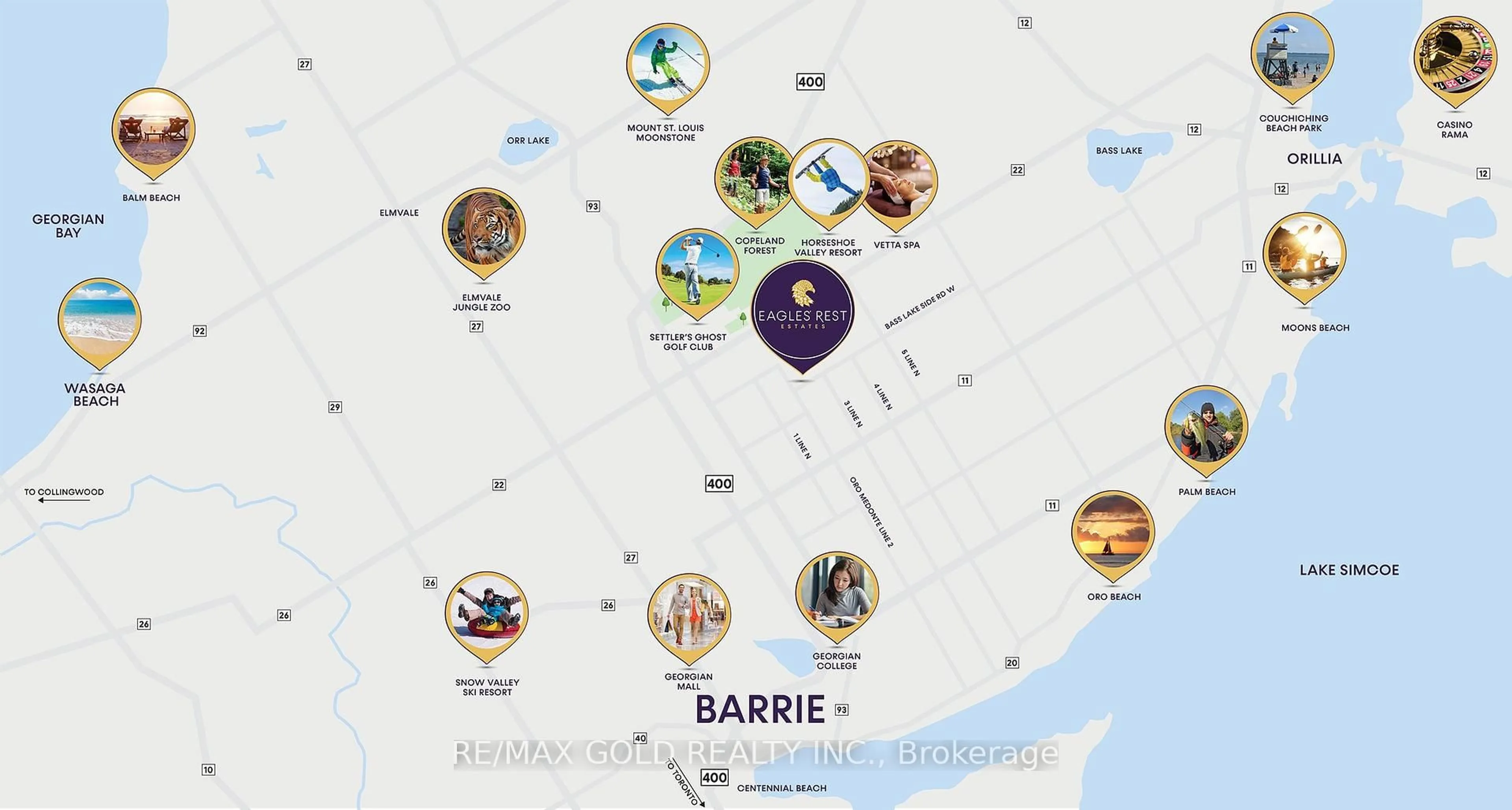 Picture of a map for Lot#33 Pearsall Pl, Oro-Medonte Ontario L0L 2L0