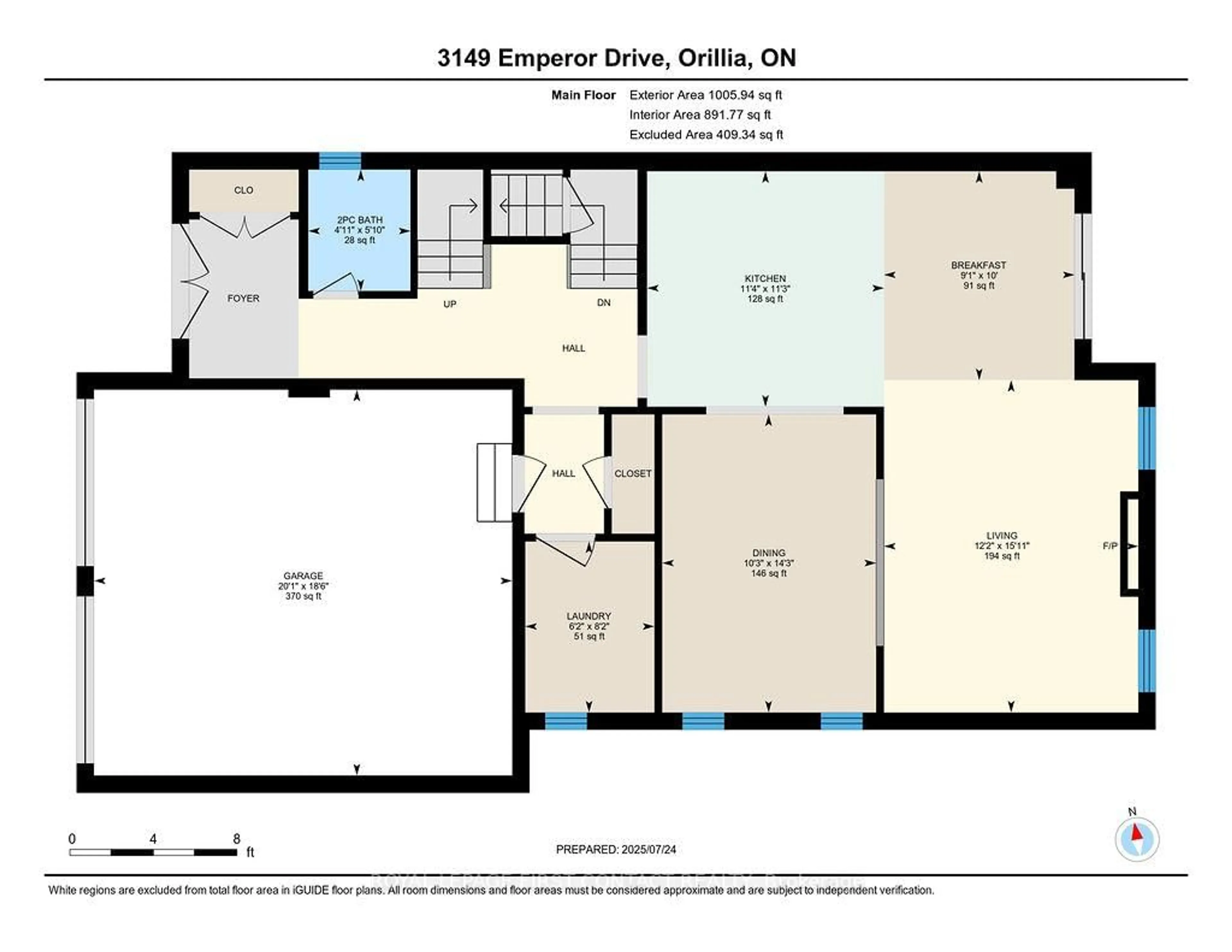 Floor plan for 3149 Emperor Dr, Orillia Ontario L3V 7X1